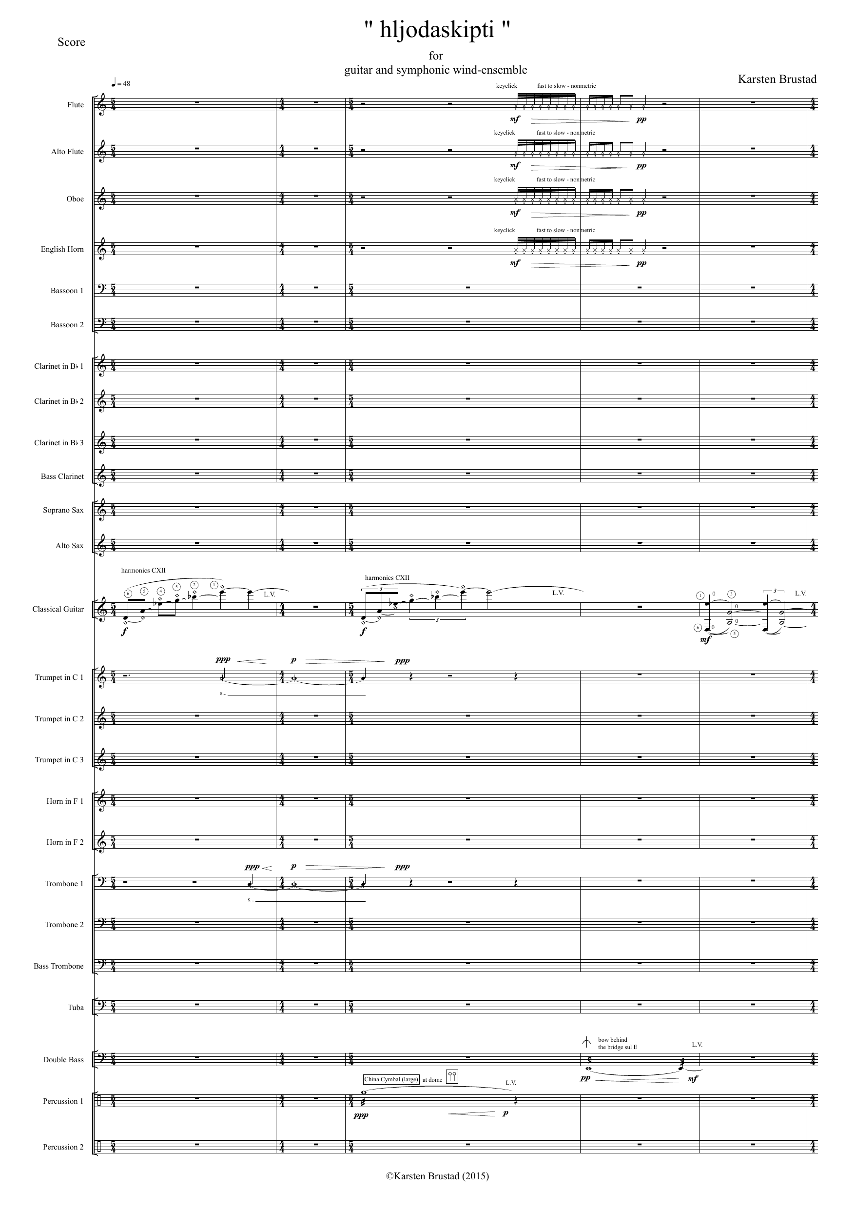 "hljodaskipti" - For guitar and symphonic wind-ensemble - Image 4