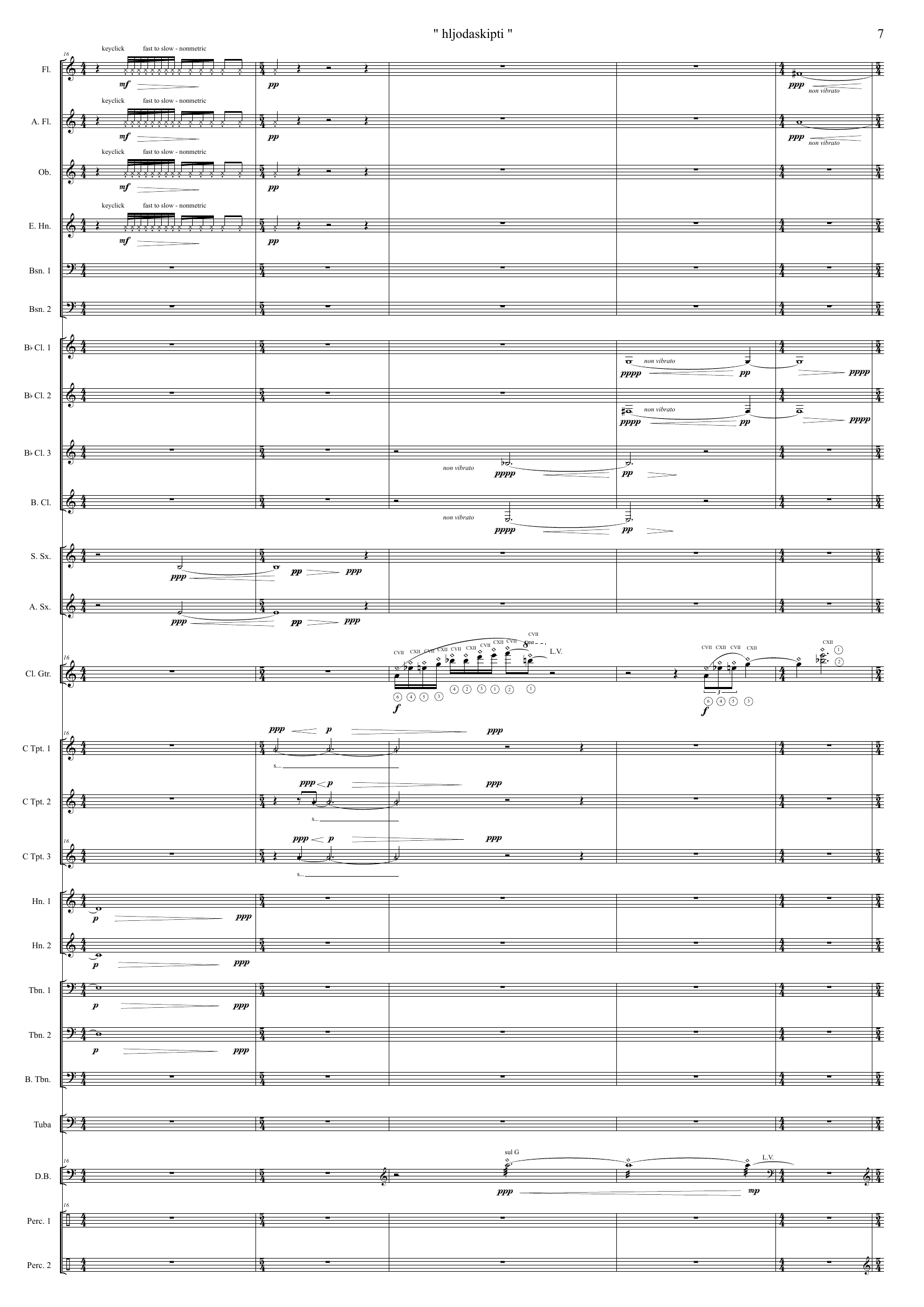 "hljodaskipti" - For guitar and symphonic wind-ensemble - Image 7