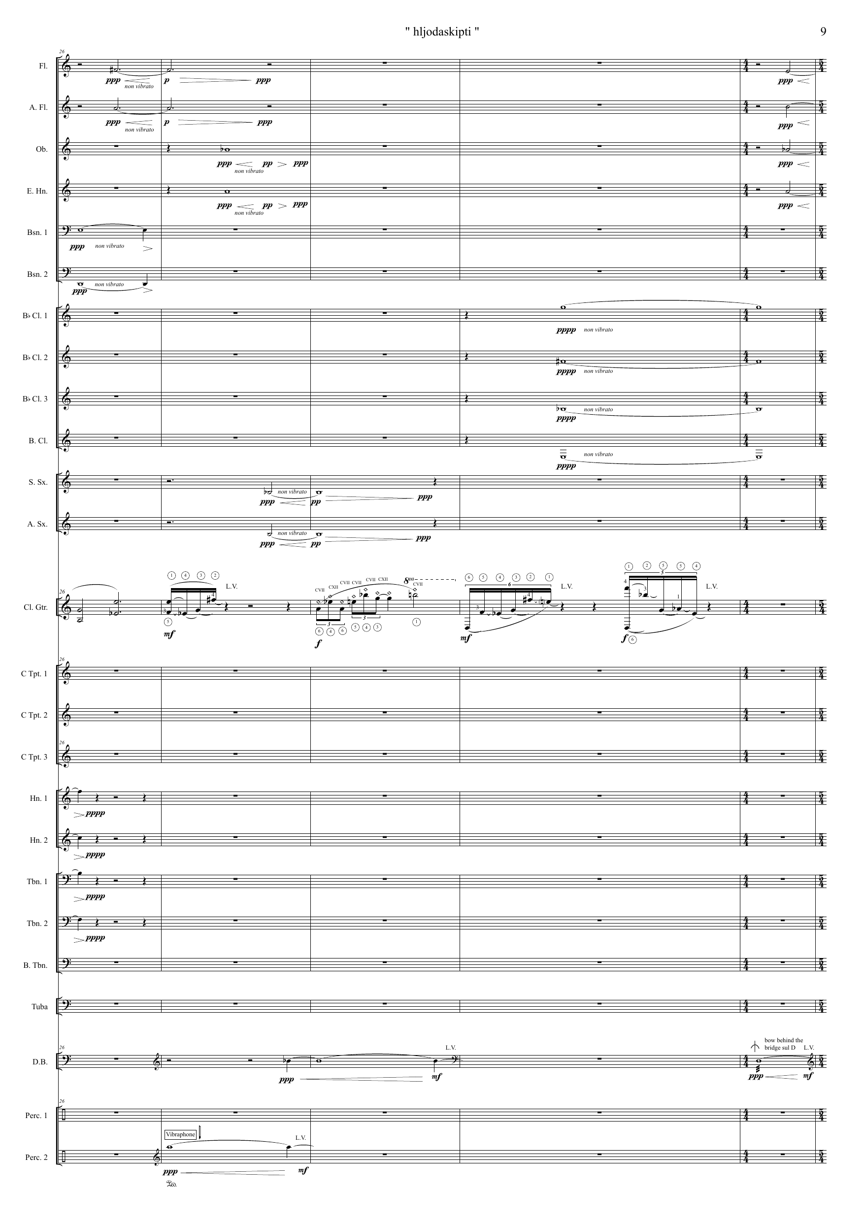 "hljodaskipti" - For guitar and symphonic wind-ensemble - Image 9