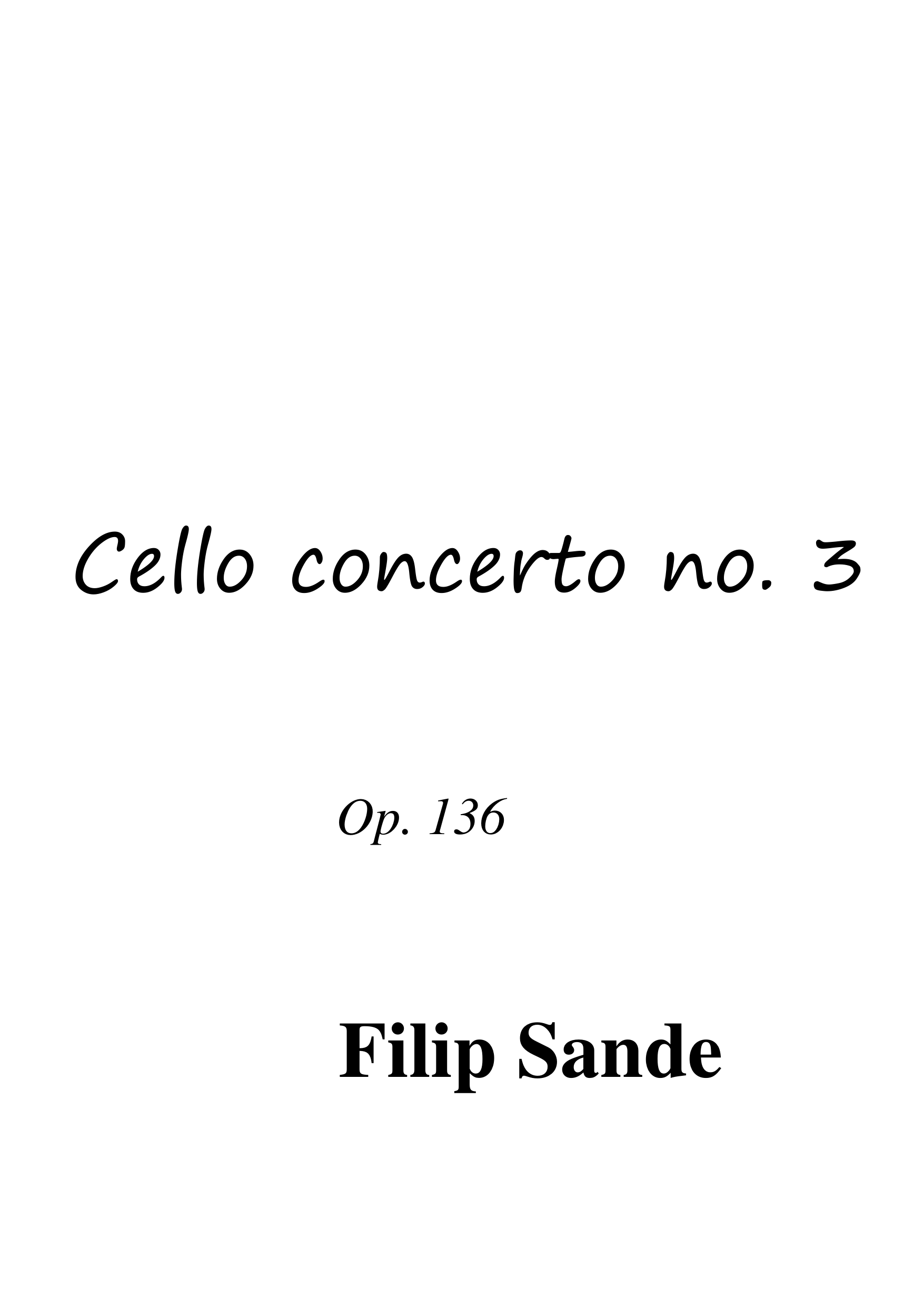 Cello Concerto, No. 3, Op. 136
