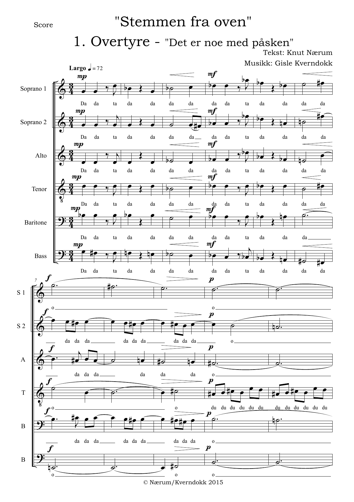 Stemmen fra oven - En musikalsk påskekrim for forteller og vokalensemble (SSATBB) - Image 2