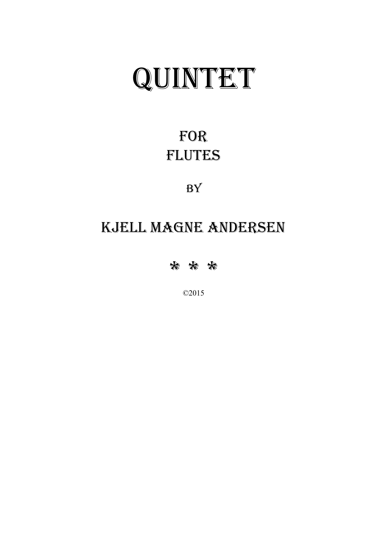 Quintet for flutes