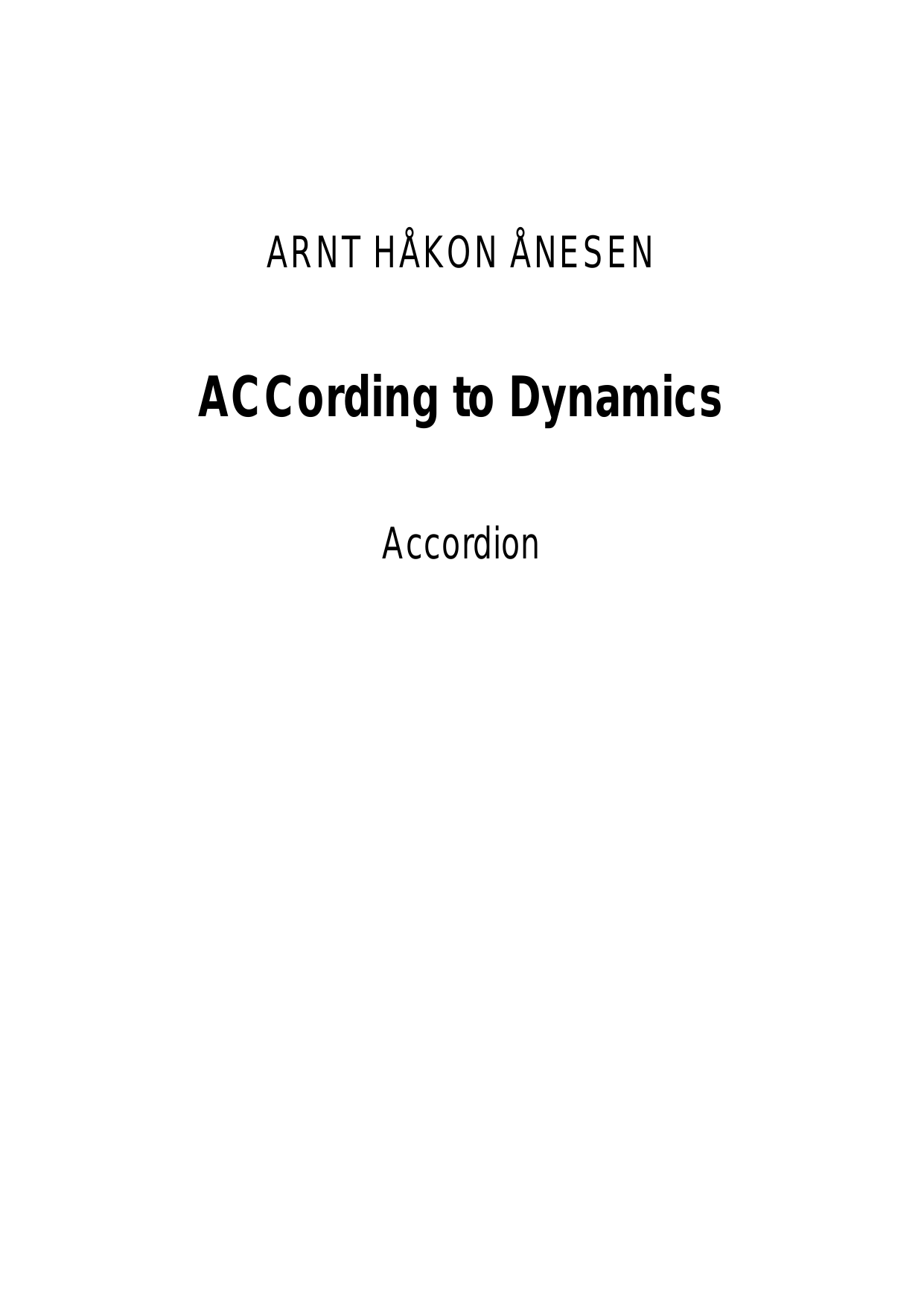 ACCording to Dynamics - for accordion