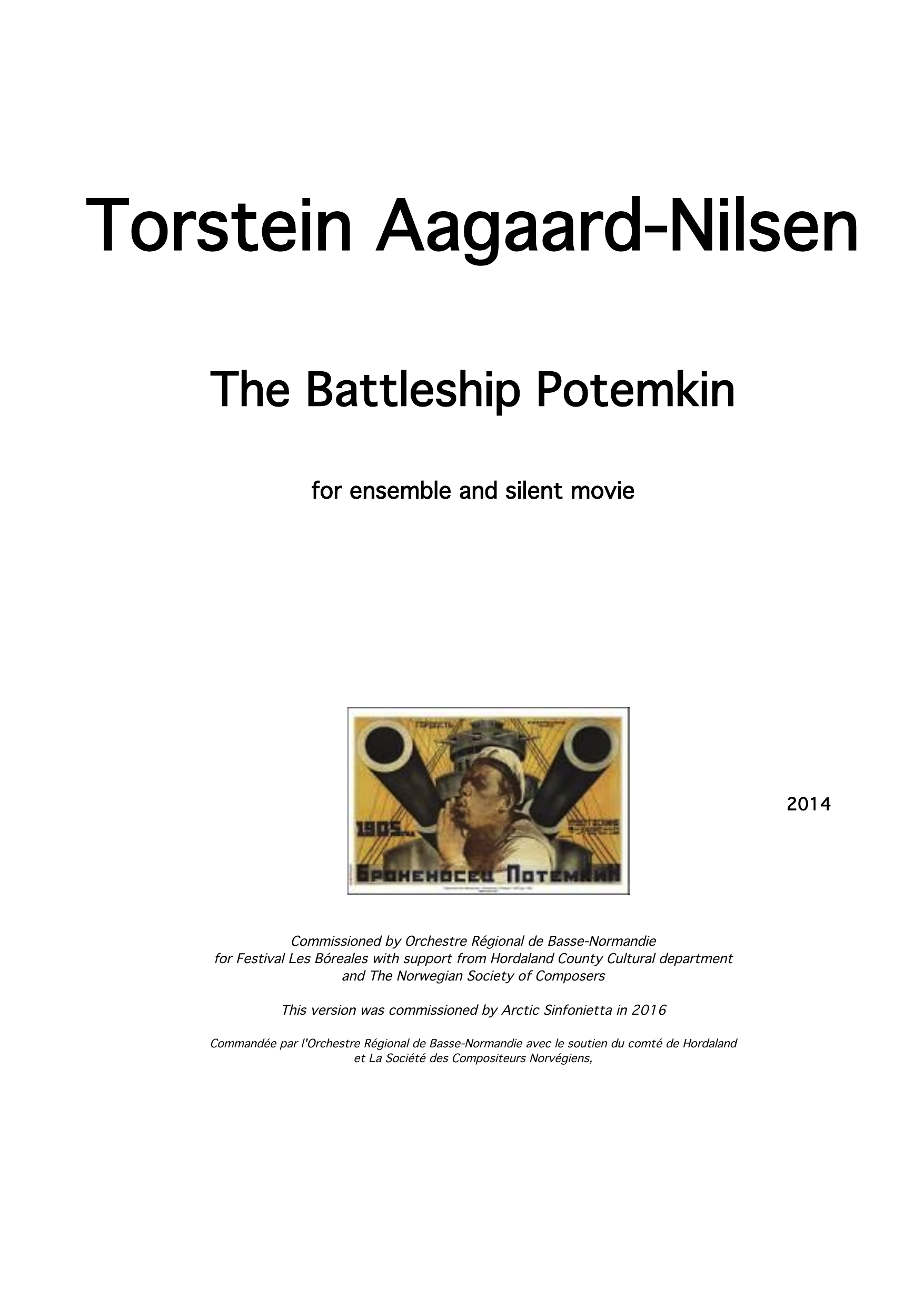 The Battleship Potemkin - for ensemble and silent movie
