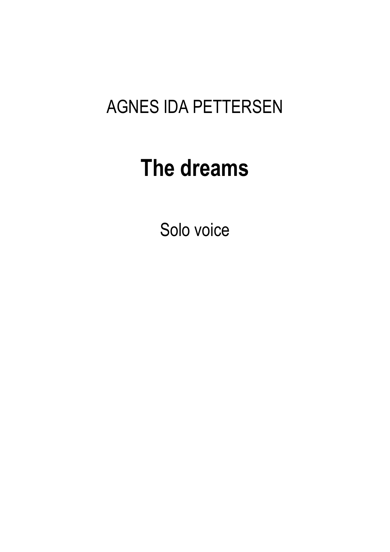 The dreams - Four songs inspired by these lines starting Fernando Pessoa's poem The tobacconists(1928)