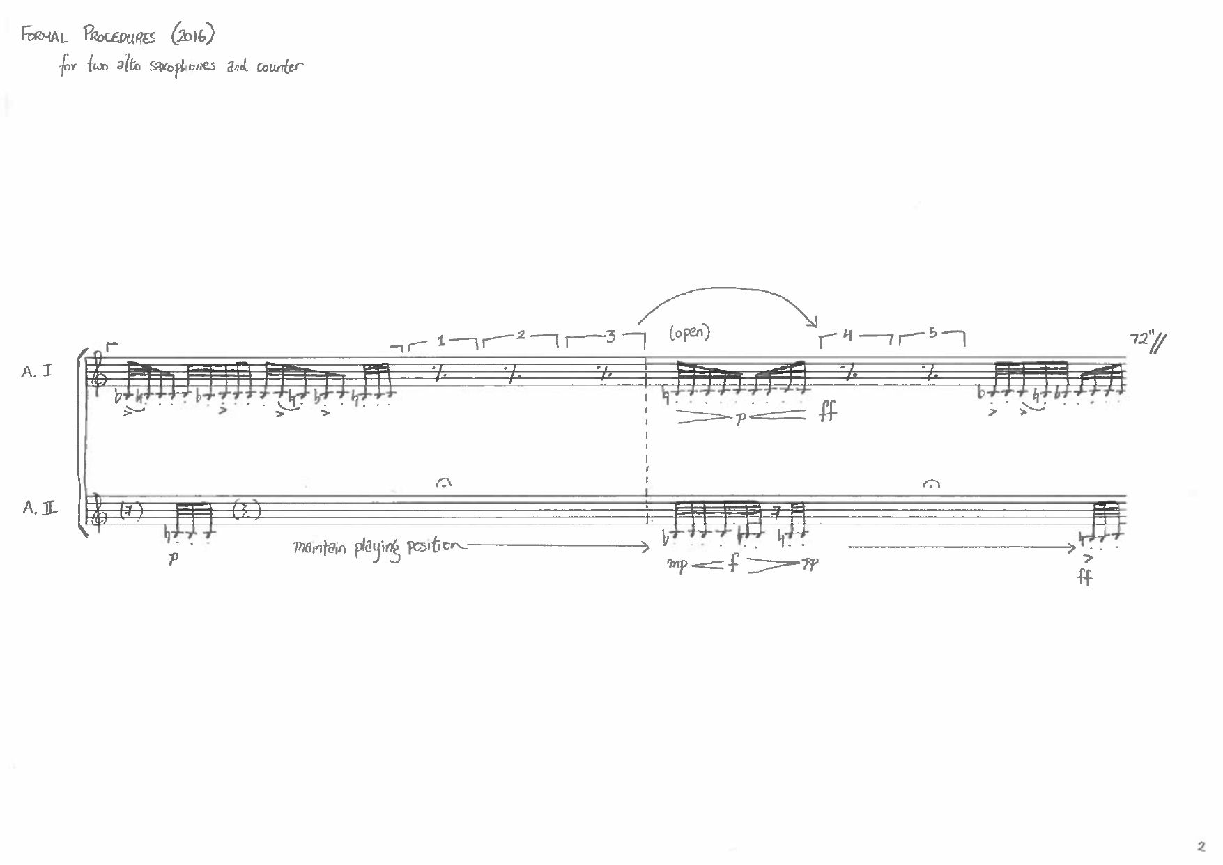 Formal Procedures - For two alto saxophones and counter - Image 6