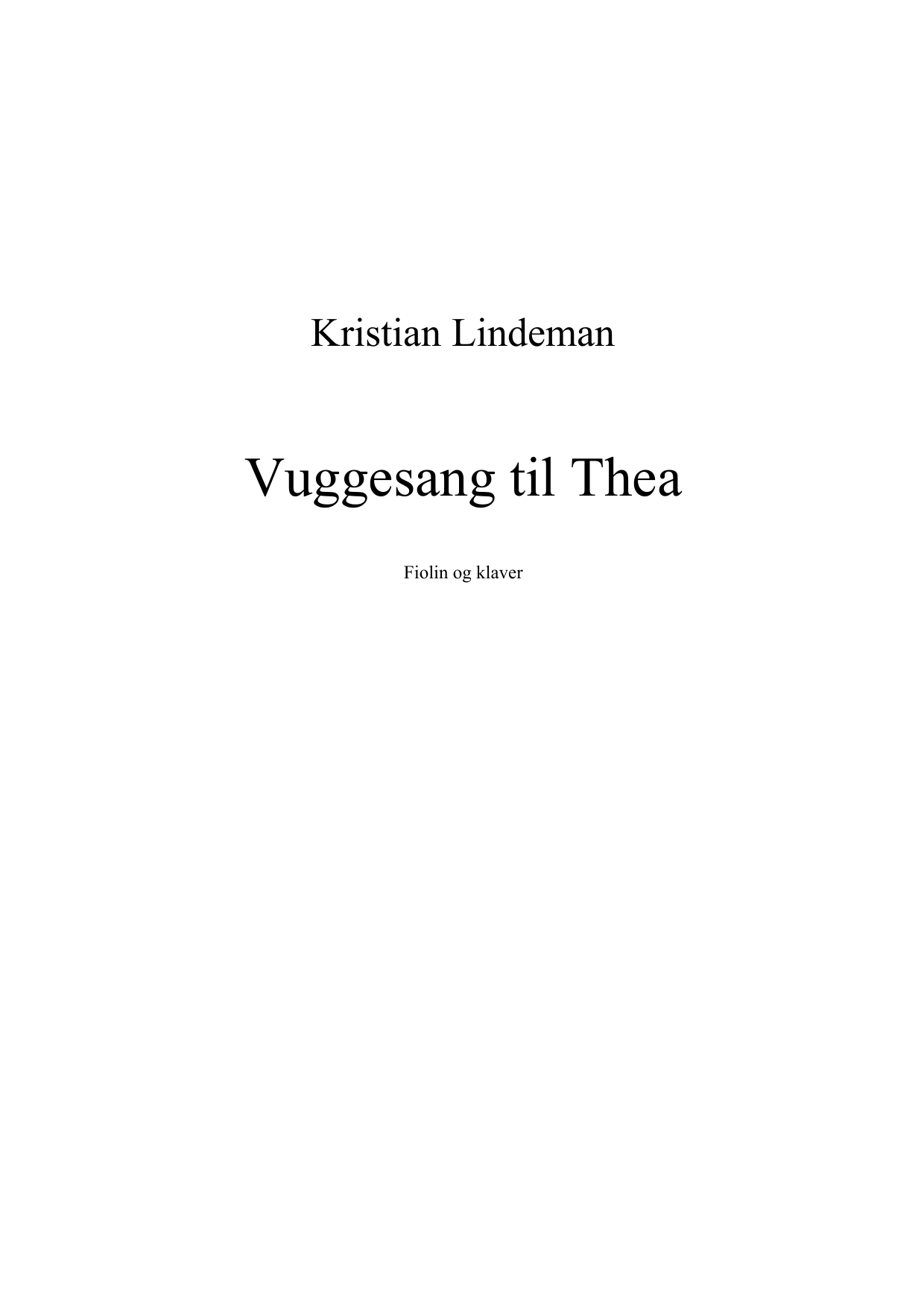 Vuggesang til Thea