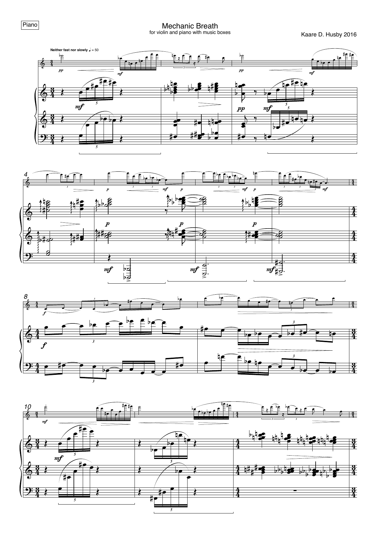 Mechanic Breath - For violin and piano with music boxes - Image 4