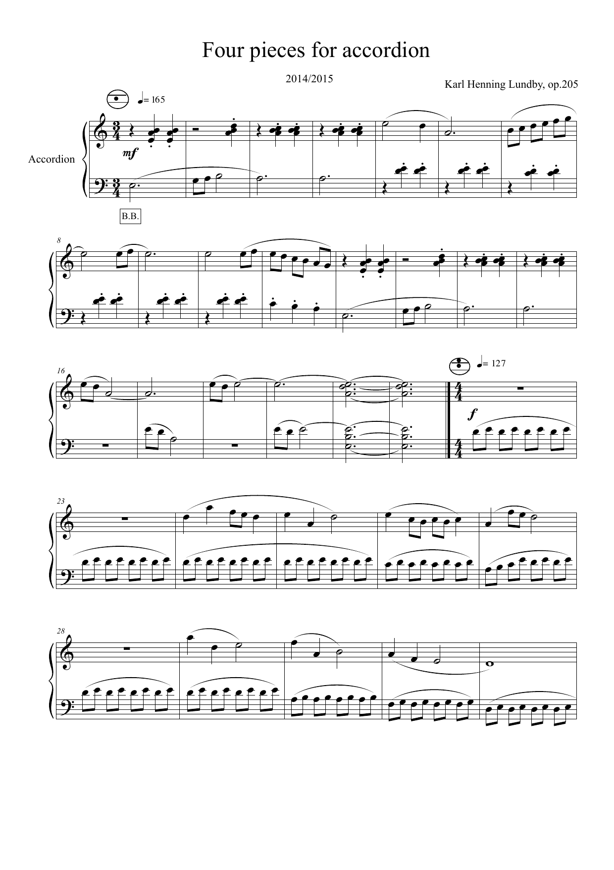 Four pieces for accordion, op. 205 - Image 3