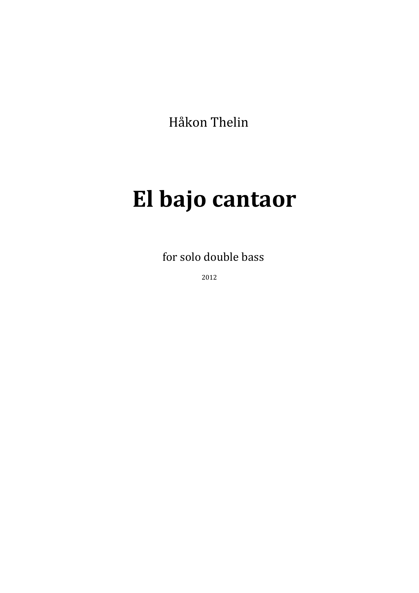 El bajo cantaor
