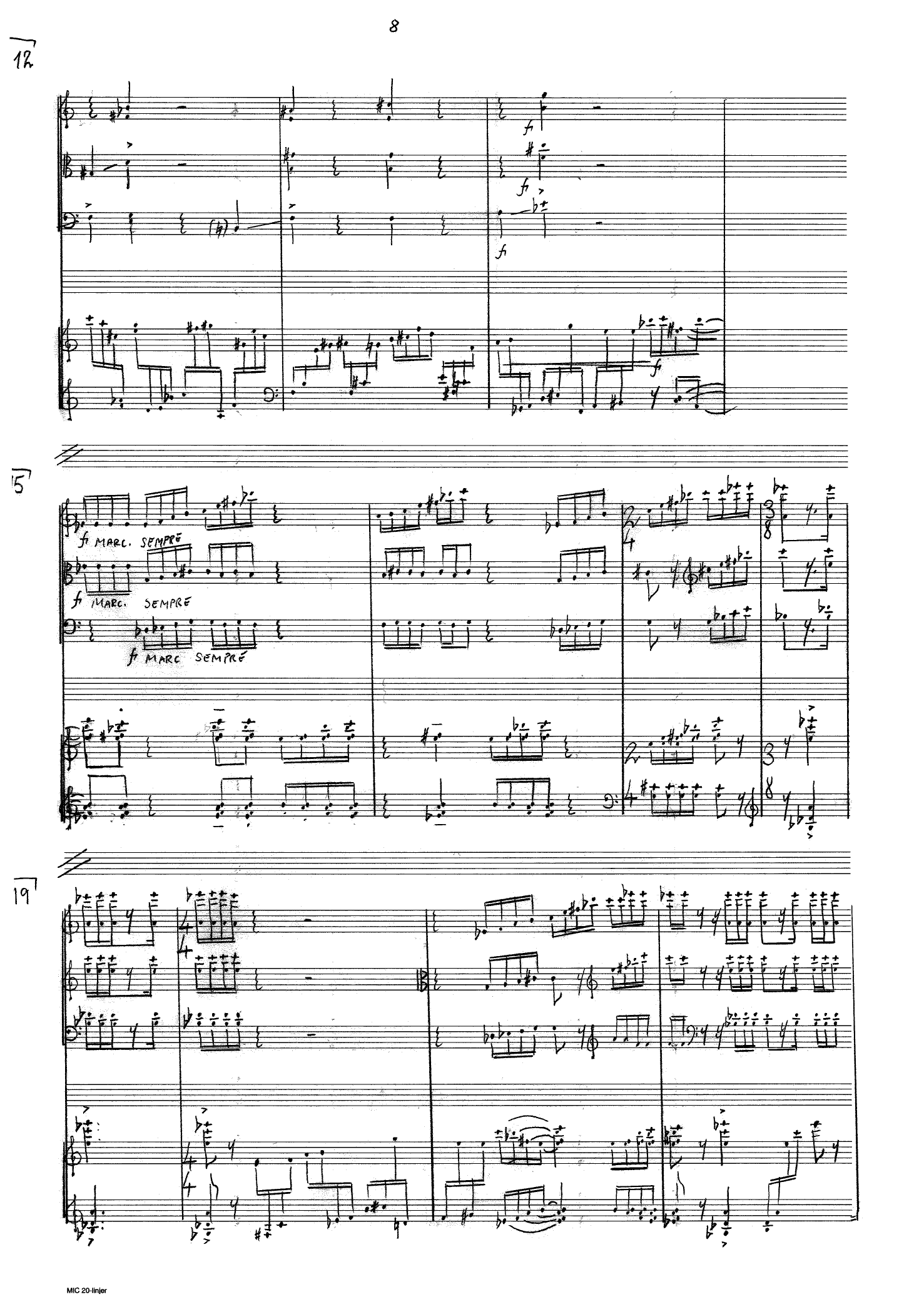 Quartet in Four Parts - For violin, viola and piano - Image 8