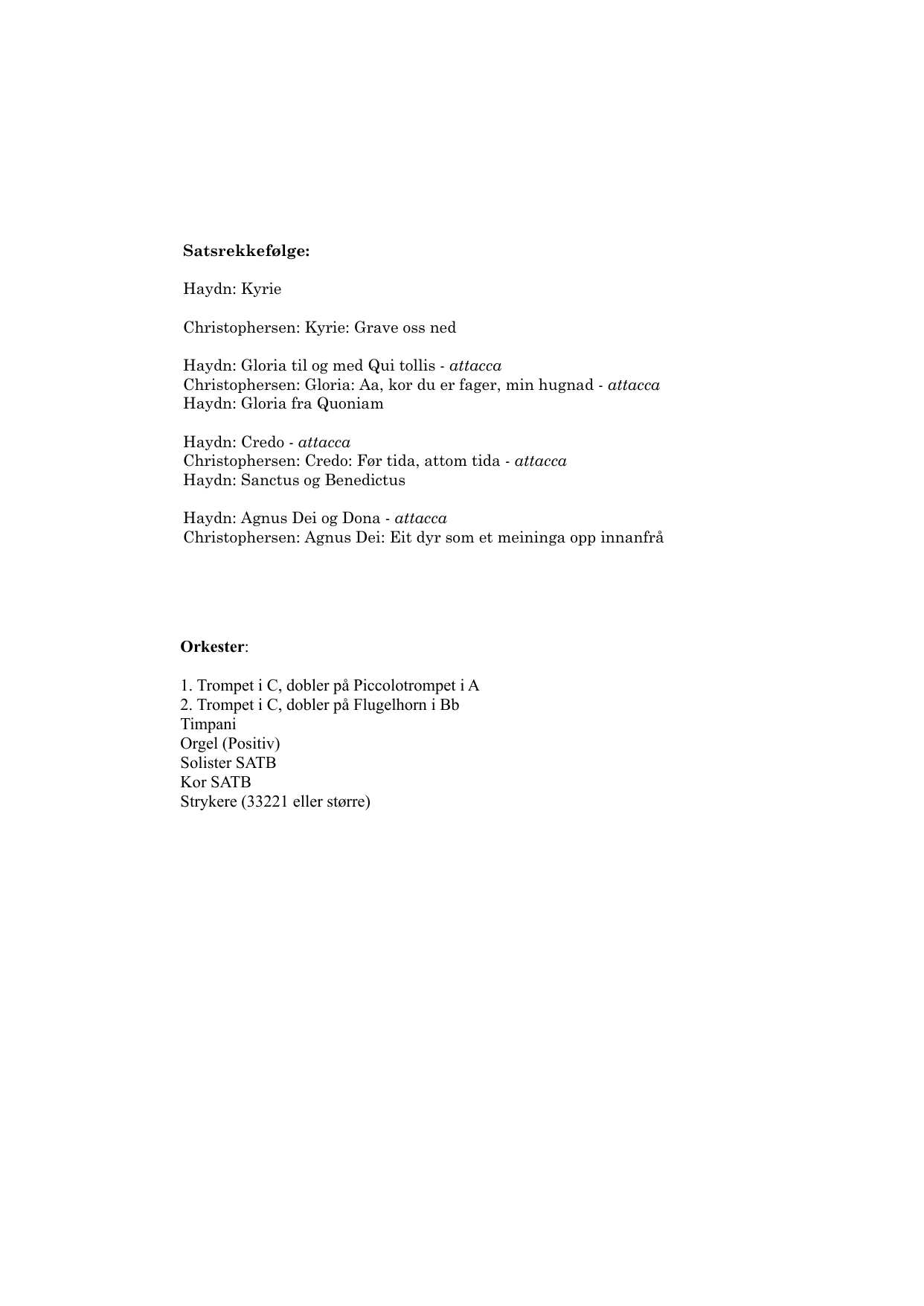 Kortmesse langt borte frå - Kommentarverk til Joseph Haydns Nelsonmesse - Bilde 3