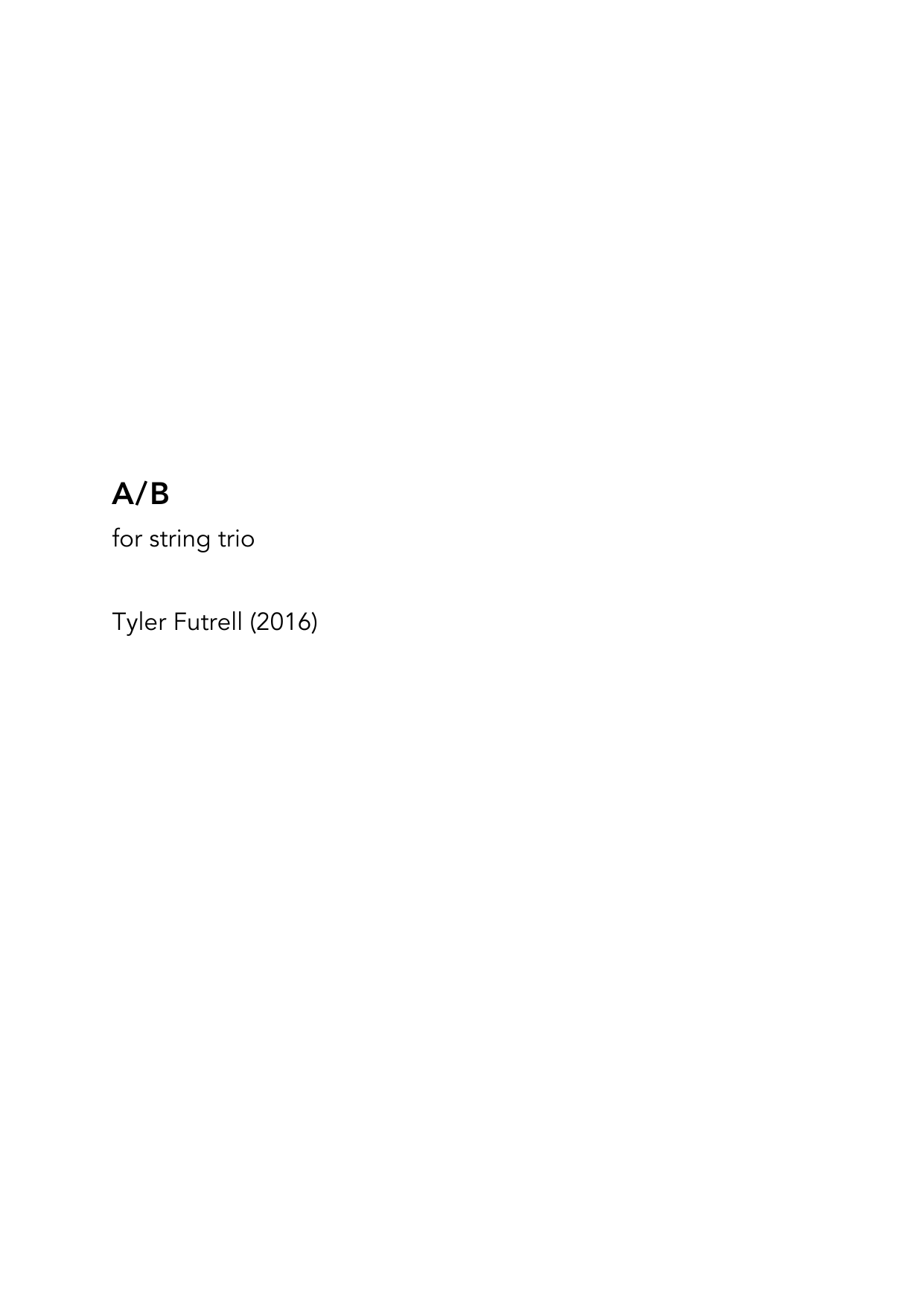 A/B - for string trio