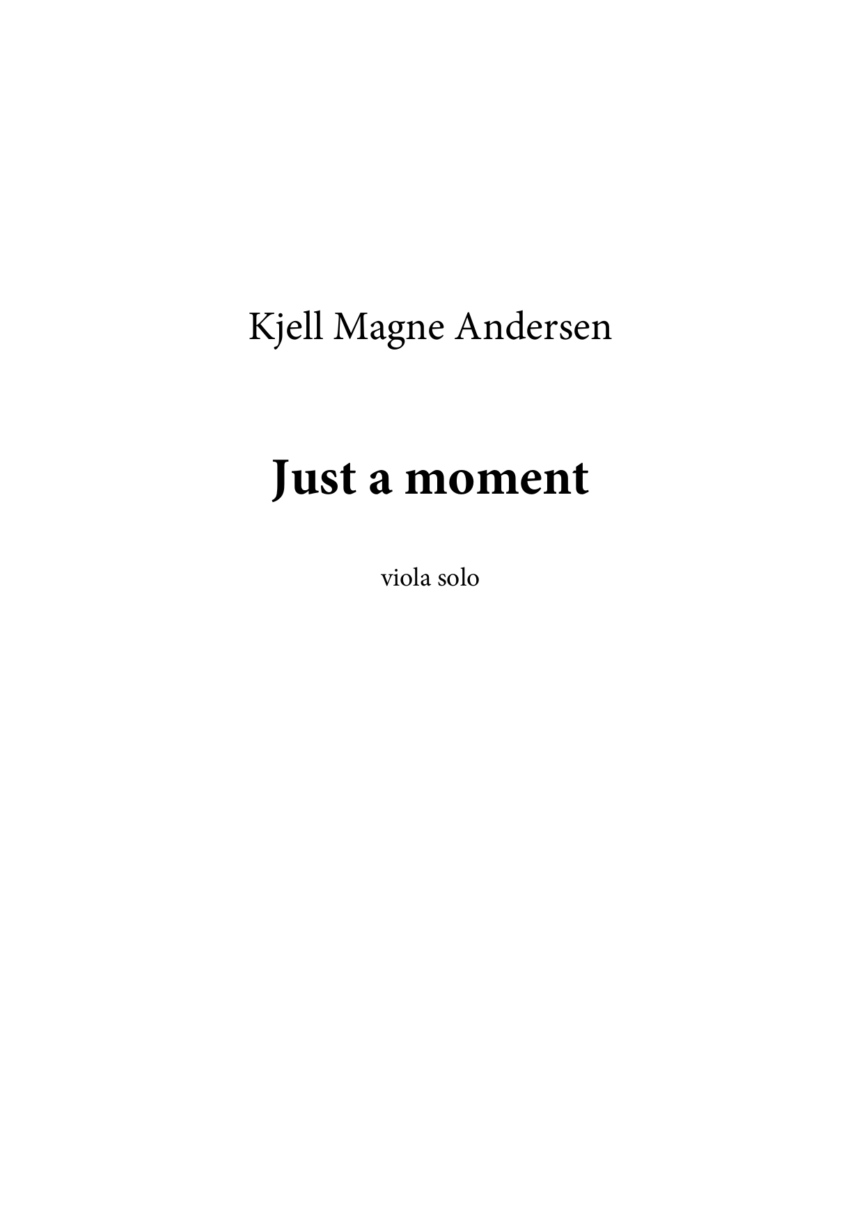 Just a Moment