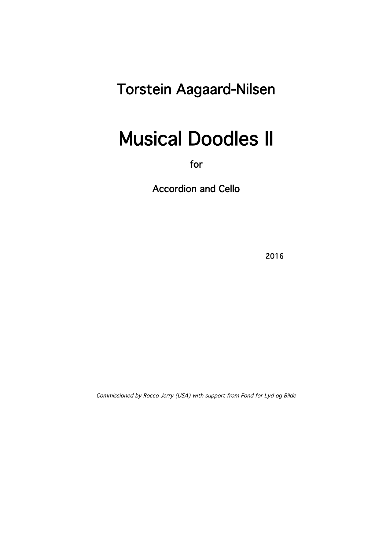 Musical Doodles II - For accordion and cello