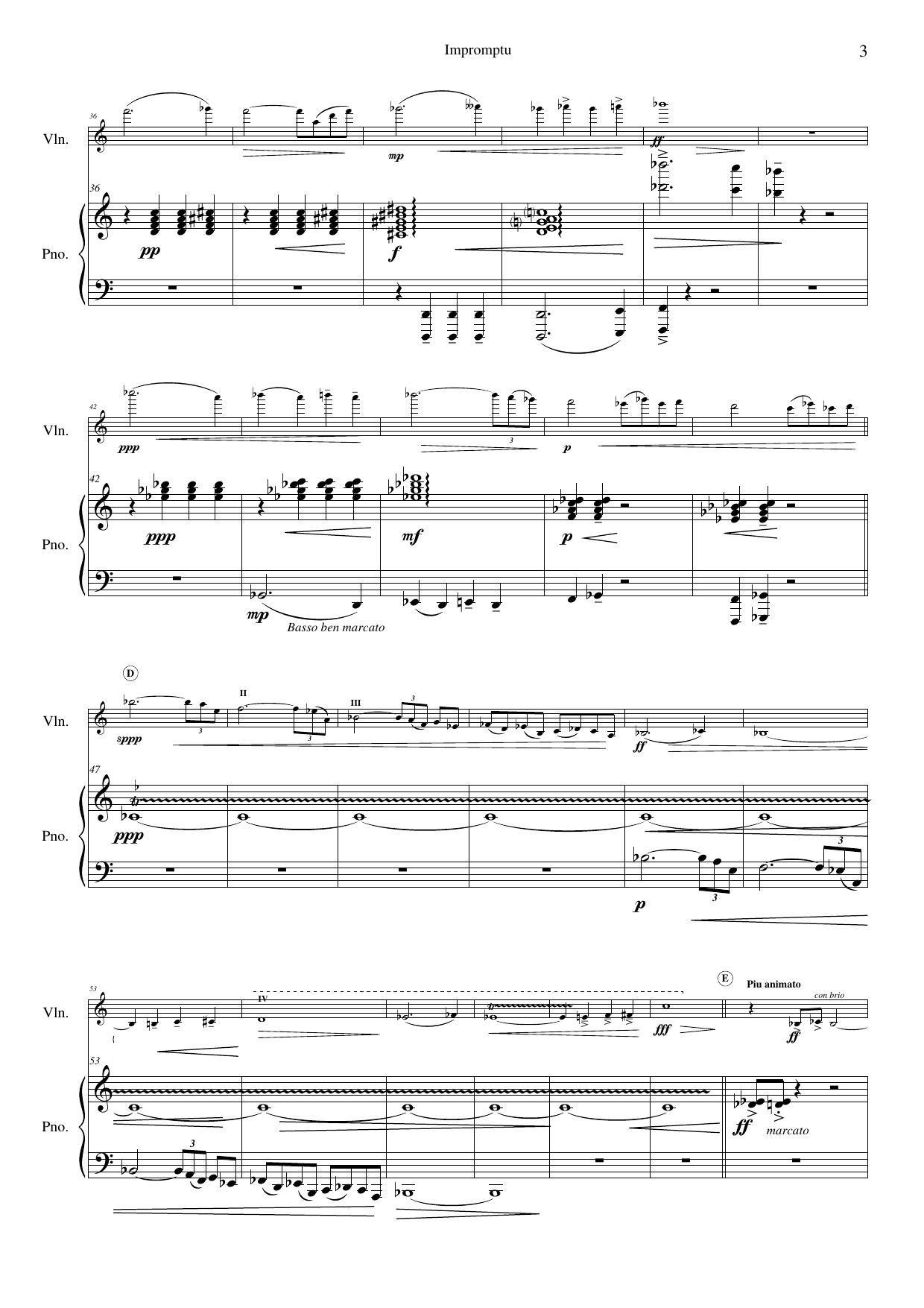 Impromptu - For violin & piano, op. 139 - Image 5