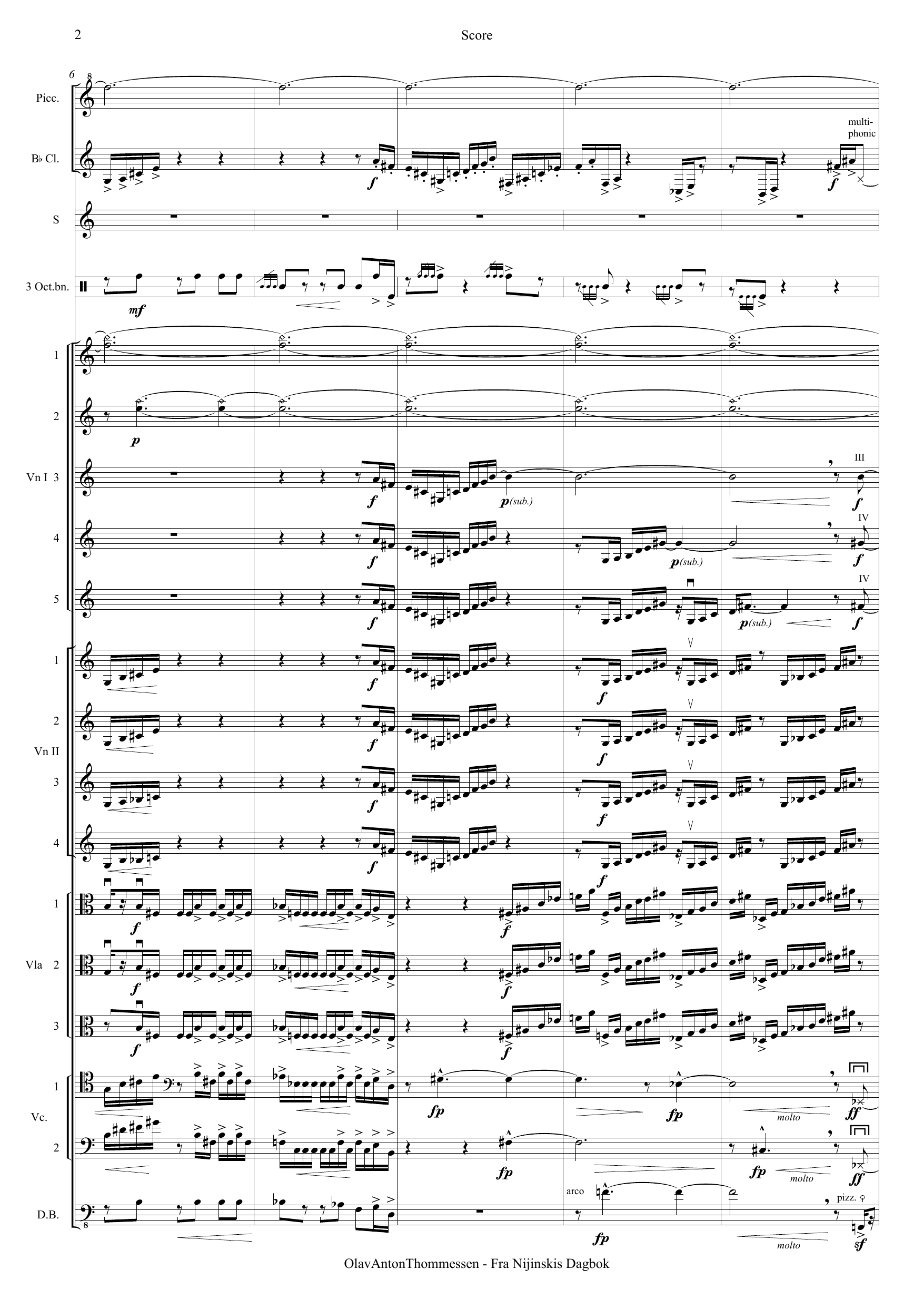Fra Nijinskis dagbok - Konsertarie for lys sopran og kammerensemble - Bilde 2