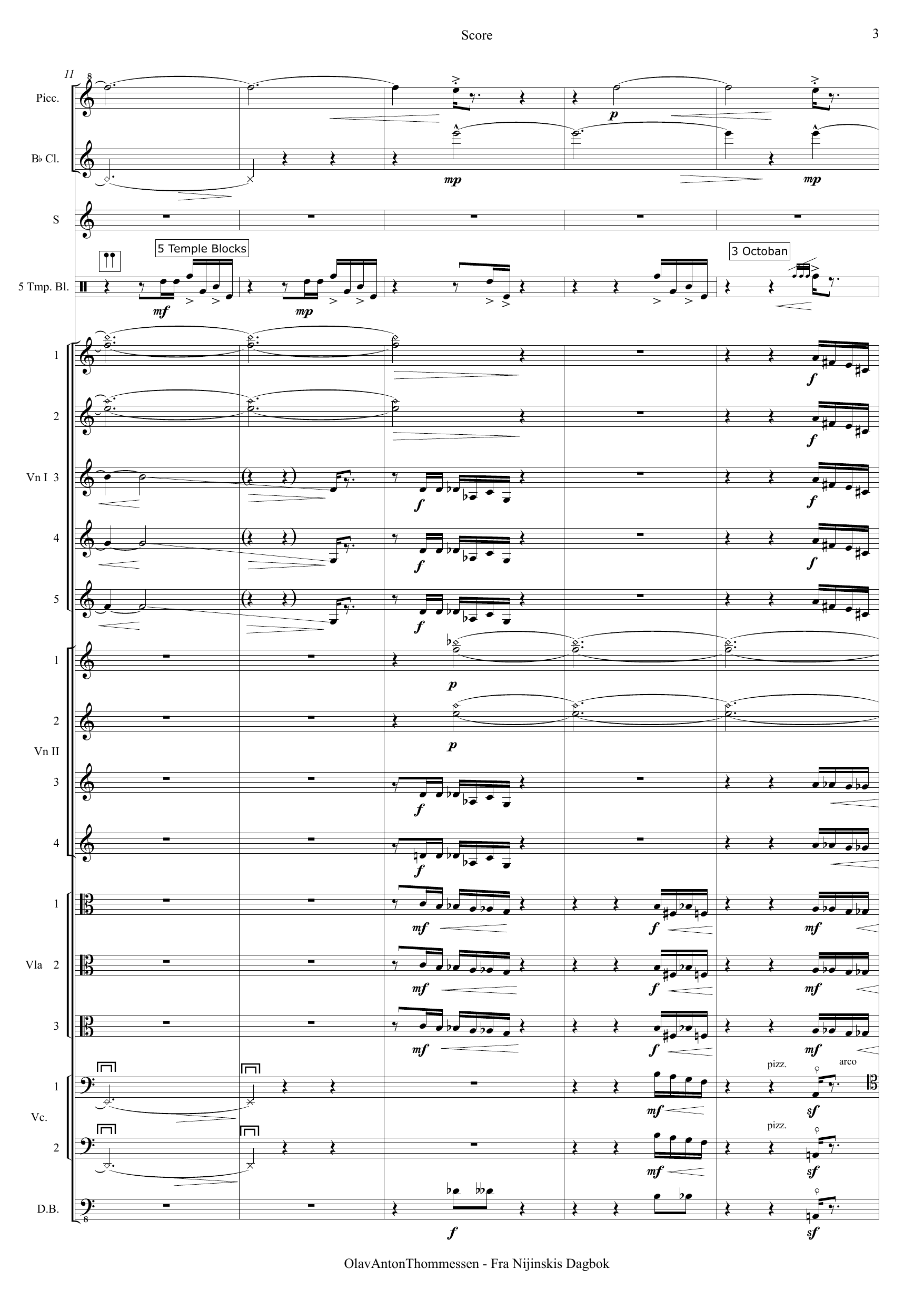 Fra Nijinskis dagbok - Konsertarie for lys sopran og kammerensemble - Bilde 3