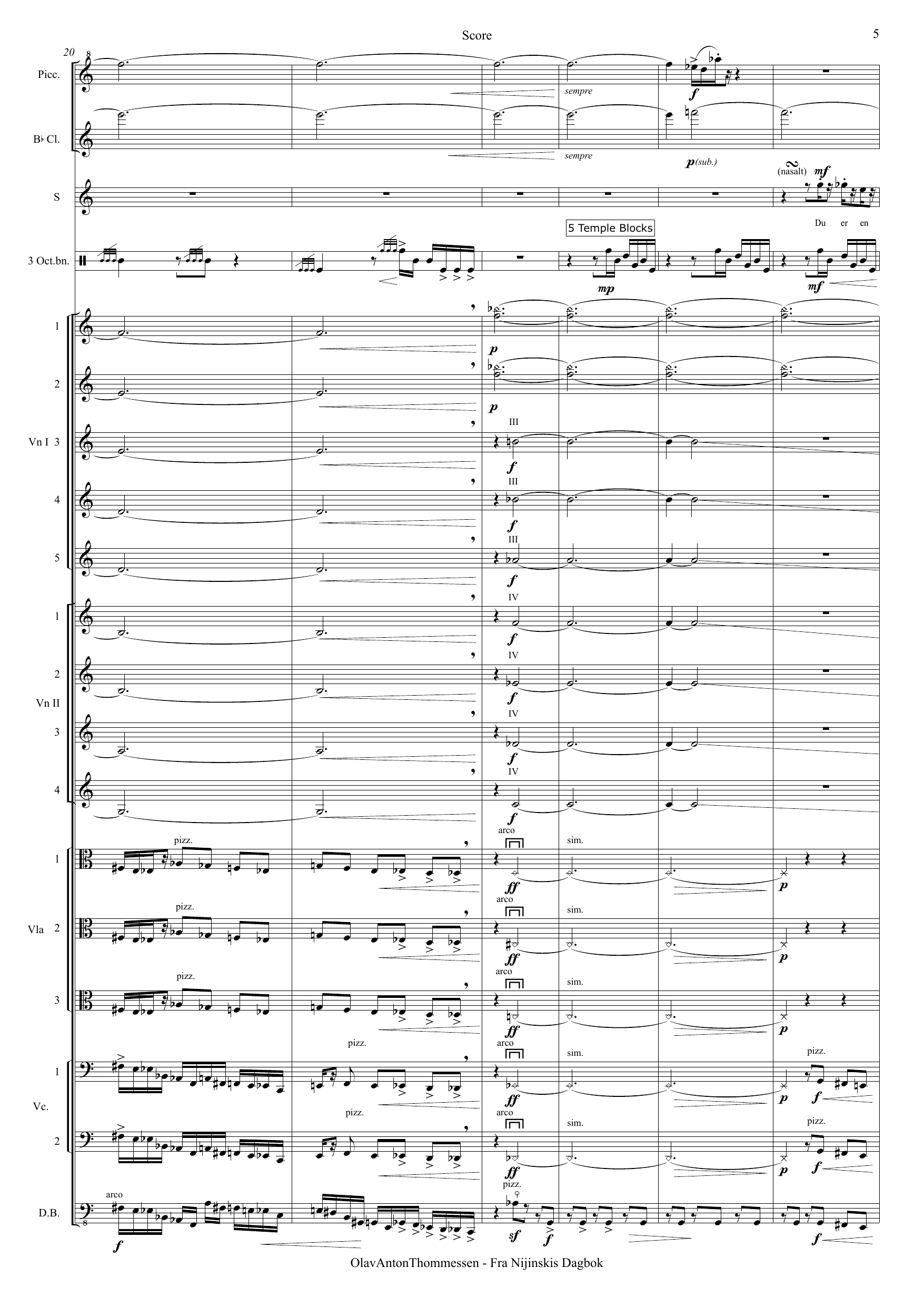 Fra Nijinskis dagbok - Konsertarie for lys sopran og kammerensemble - Bilde 5