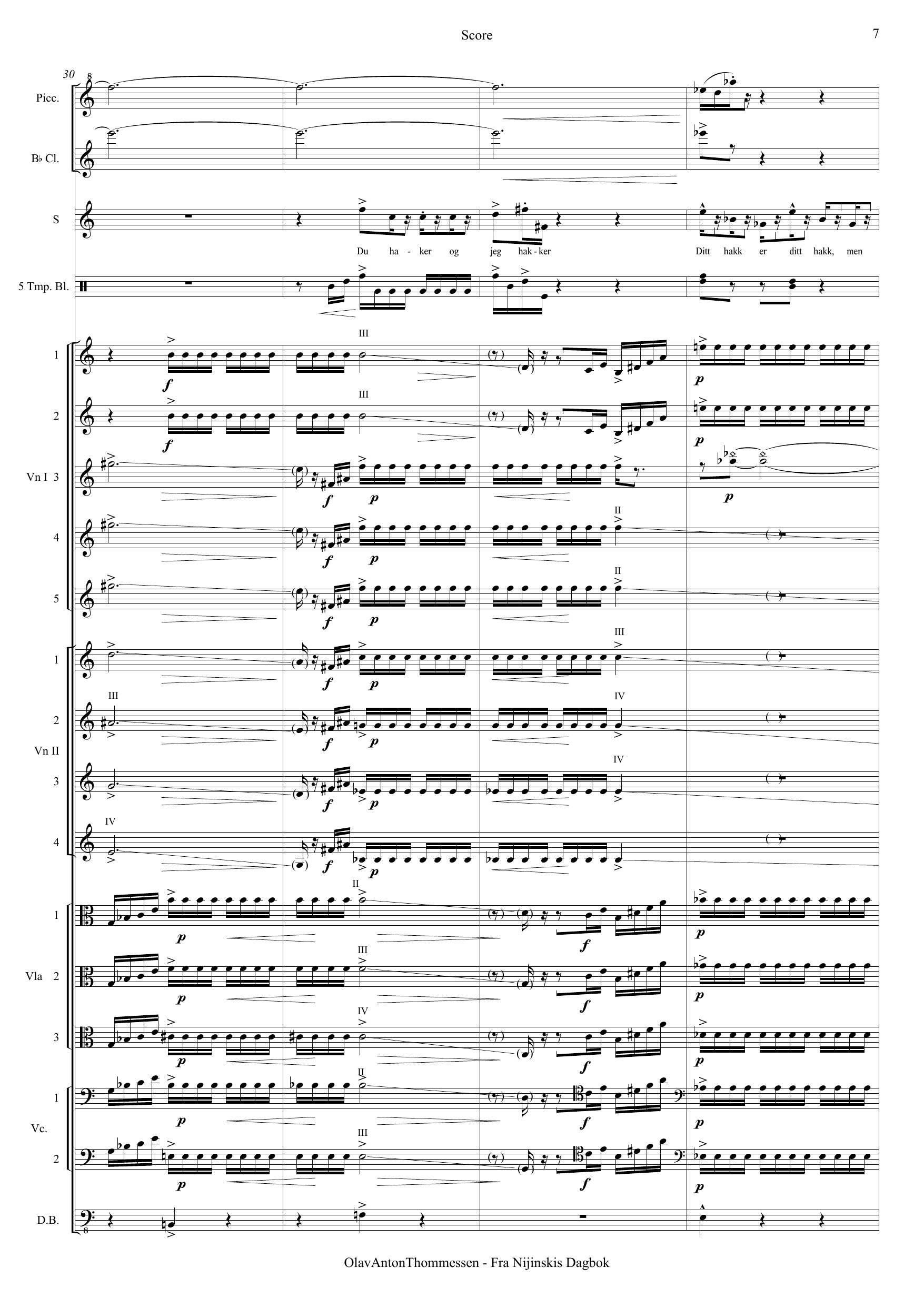 Fra Nijinskis dagbok - Konsertarie for lys sopran og kammerensemble - Bilde 7