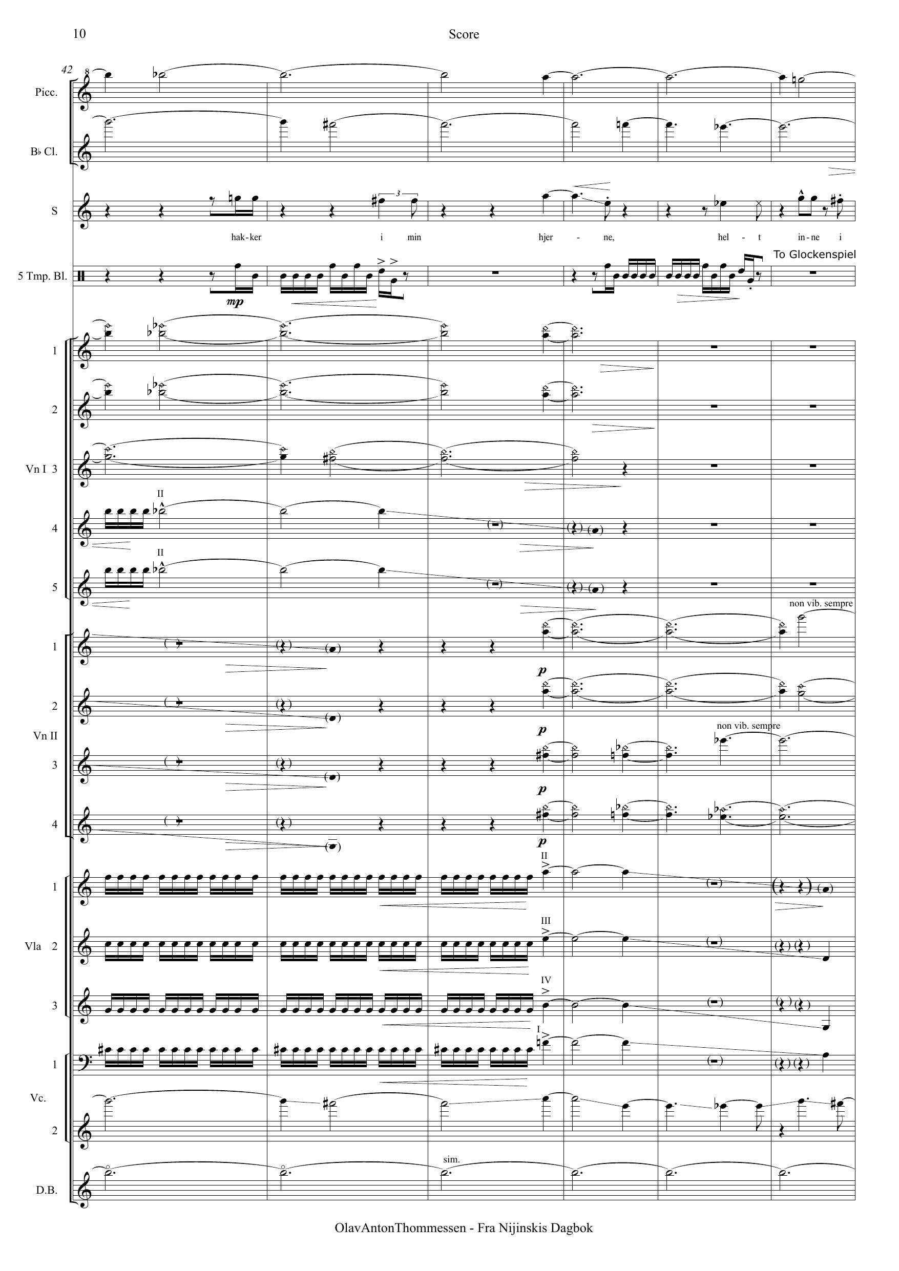 Fra Nijinskis dagbok - Konsertarie for lys sopran og kammerensemble - Bilde 10