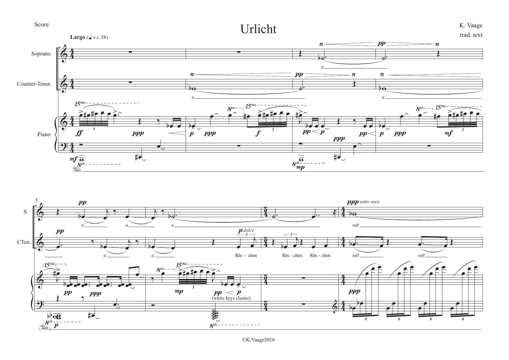 Urlicht - for soprano (mezzo), counter tenor and piano <2016/2017/2021 - Image 3