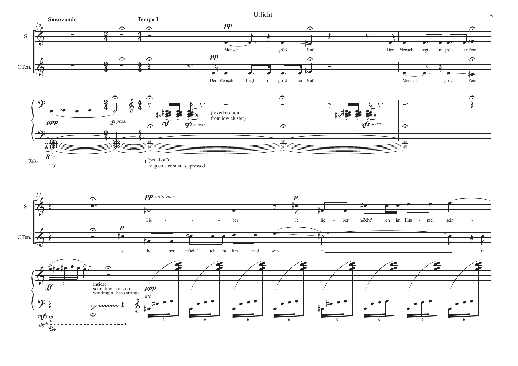 Urlicht - for soprano (mezzo), counter tenor and piano <2016/2017/2021 - Image 5