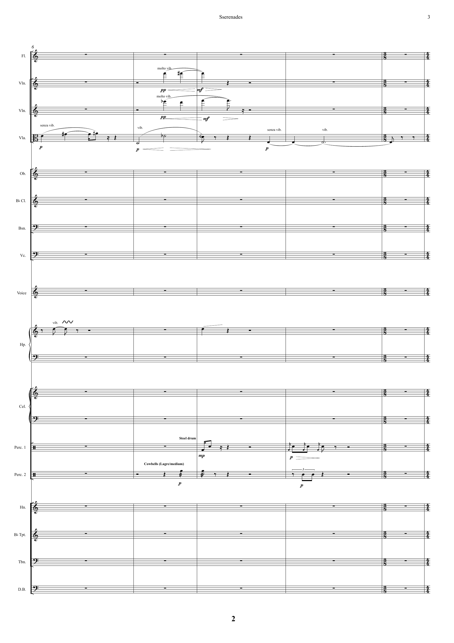 Sserenades - 7 Movements for solo female voice and ensemble - Image 7
