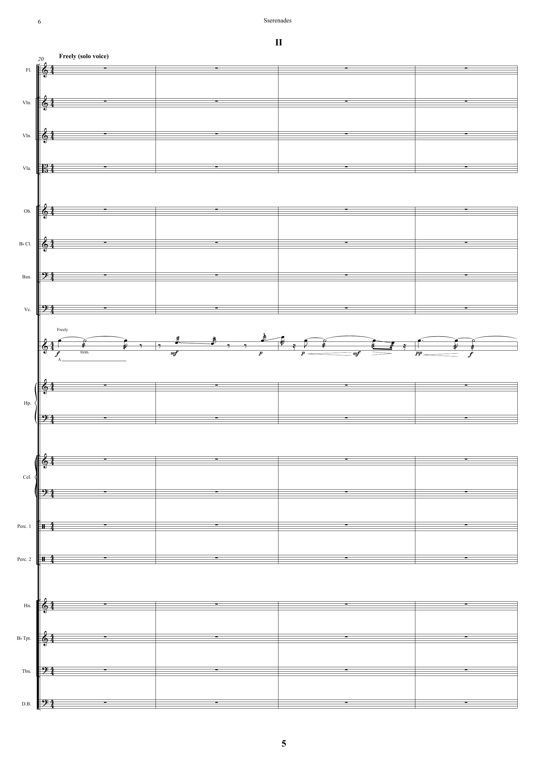 Sserenades - 7 Movements for solo female voice and ensemble - Image 10