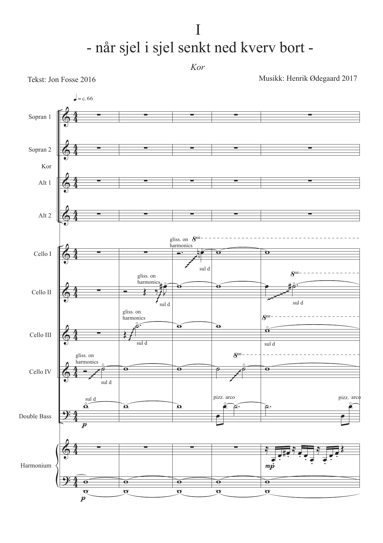 Eit nynorsk rekviem - For mezzosopran solo, baryton solo, damekor SSAA, 4 celli, kontrabass harmonium - Image 3