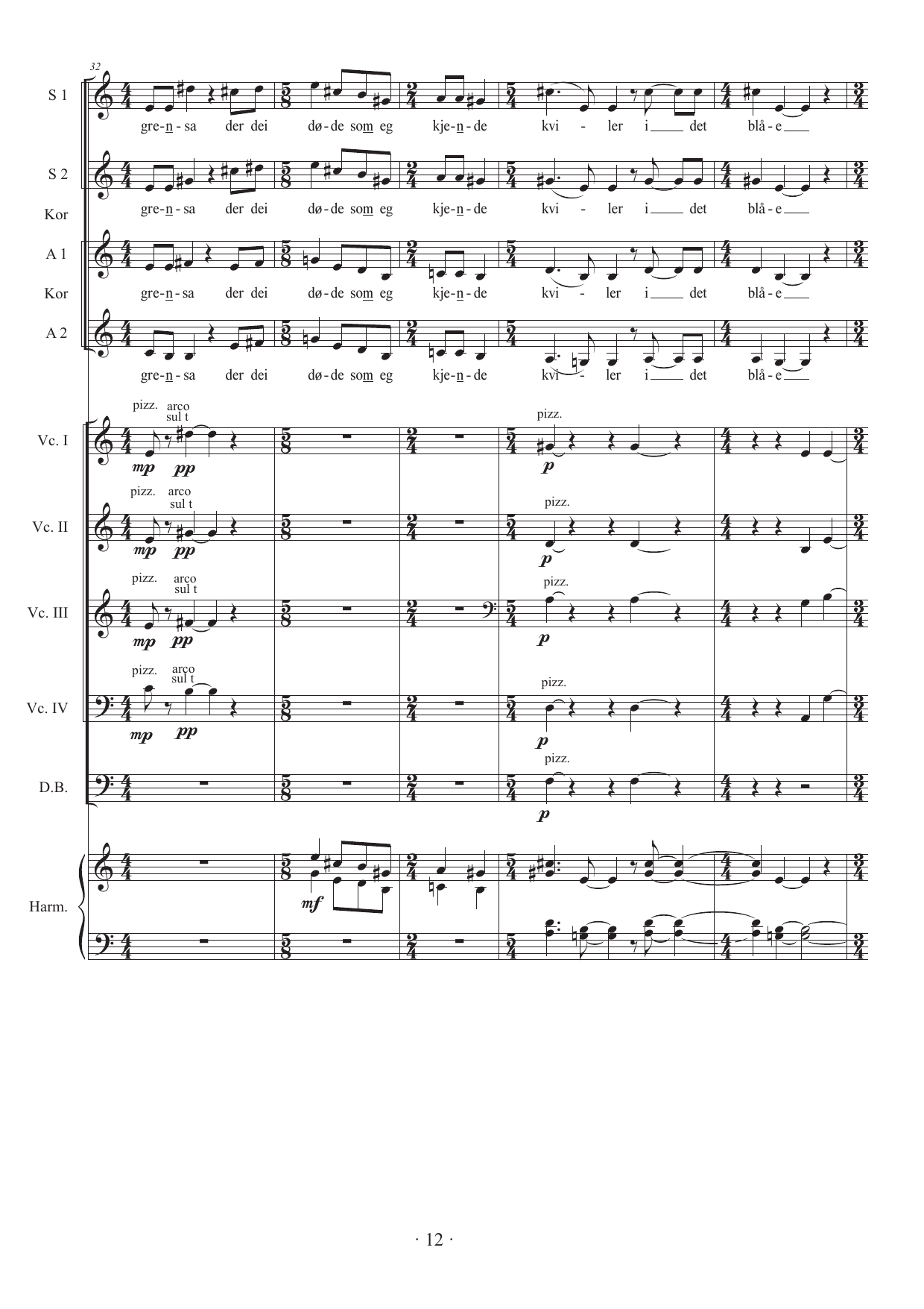 Eit nynorsk rekviem - For mezzosopran solo, baryton solo, damekor SSAA, 4 celli, kontrabass harmonium - Image 10