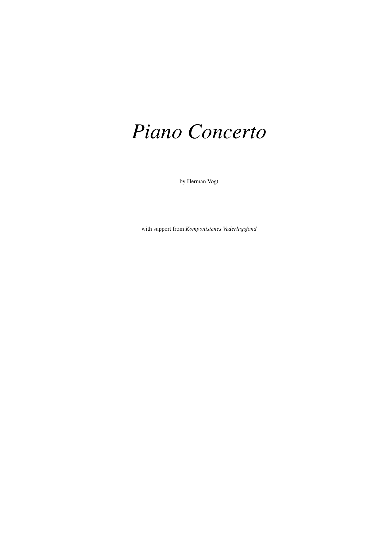 Piano Concerto