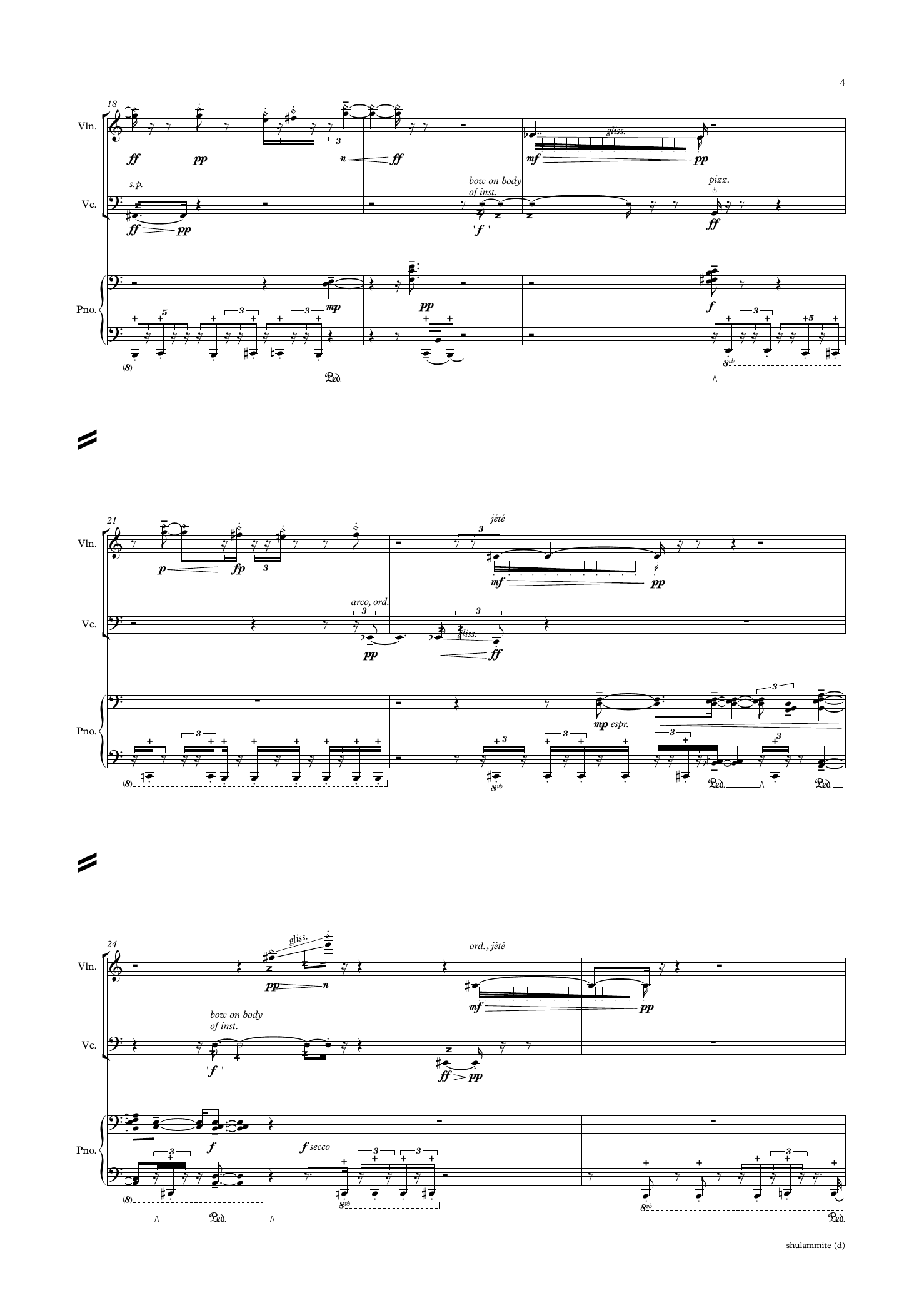 Shulammite (d) - for violin, cello and piano - Image 5
