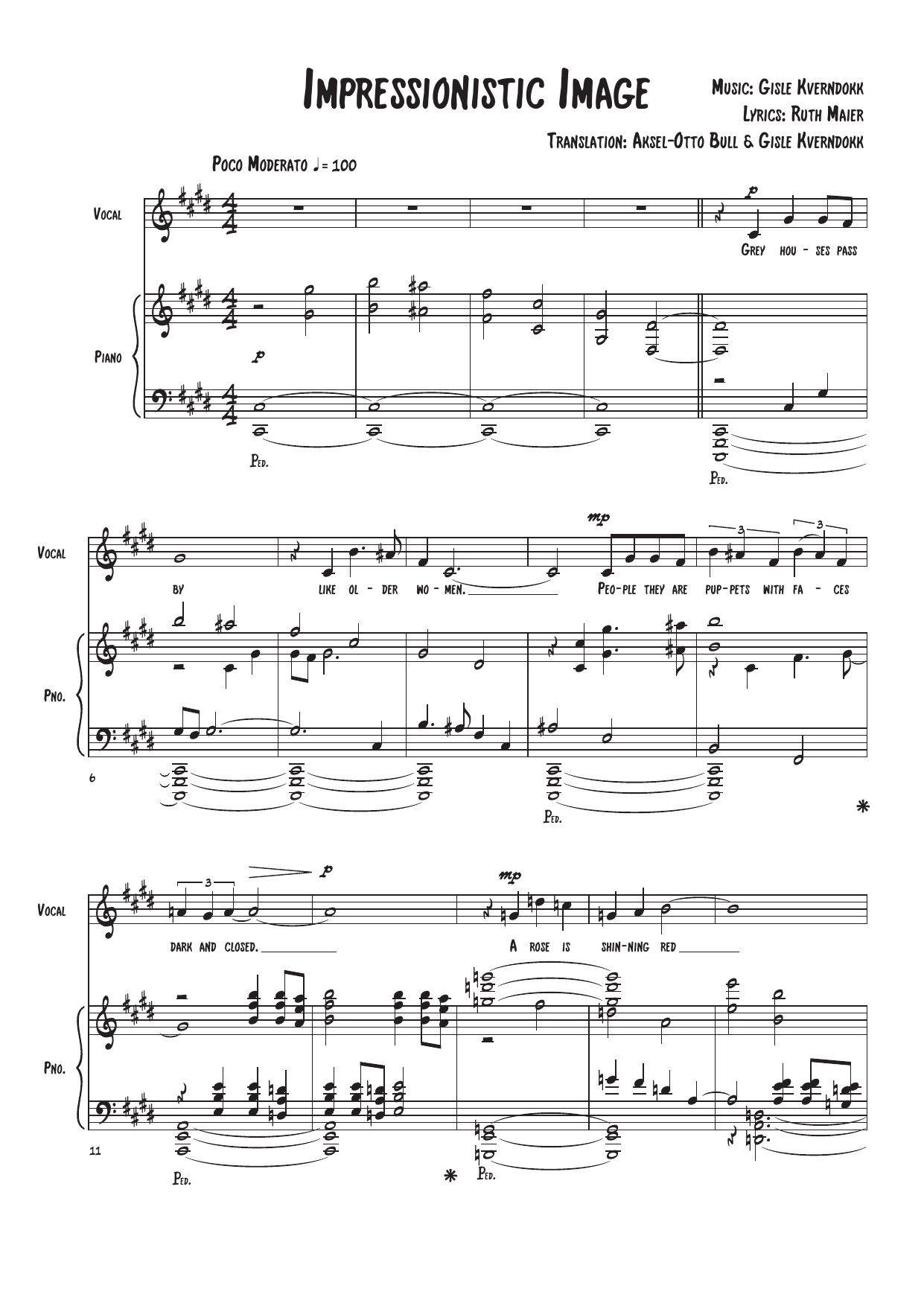 Ruth Maier in Memoriam - Songs from "Ruth Maier's diary" : for voice and piano - Bilde 3