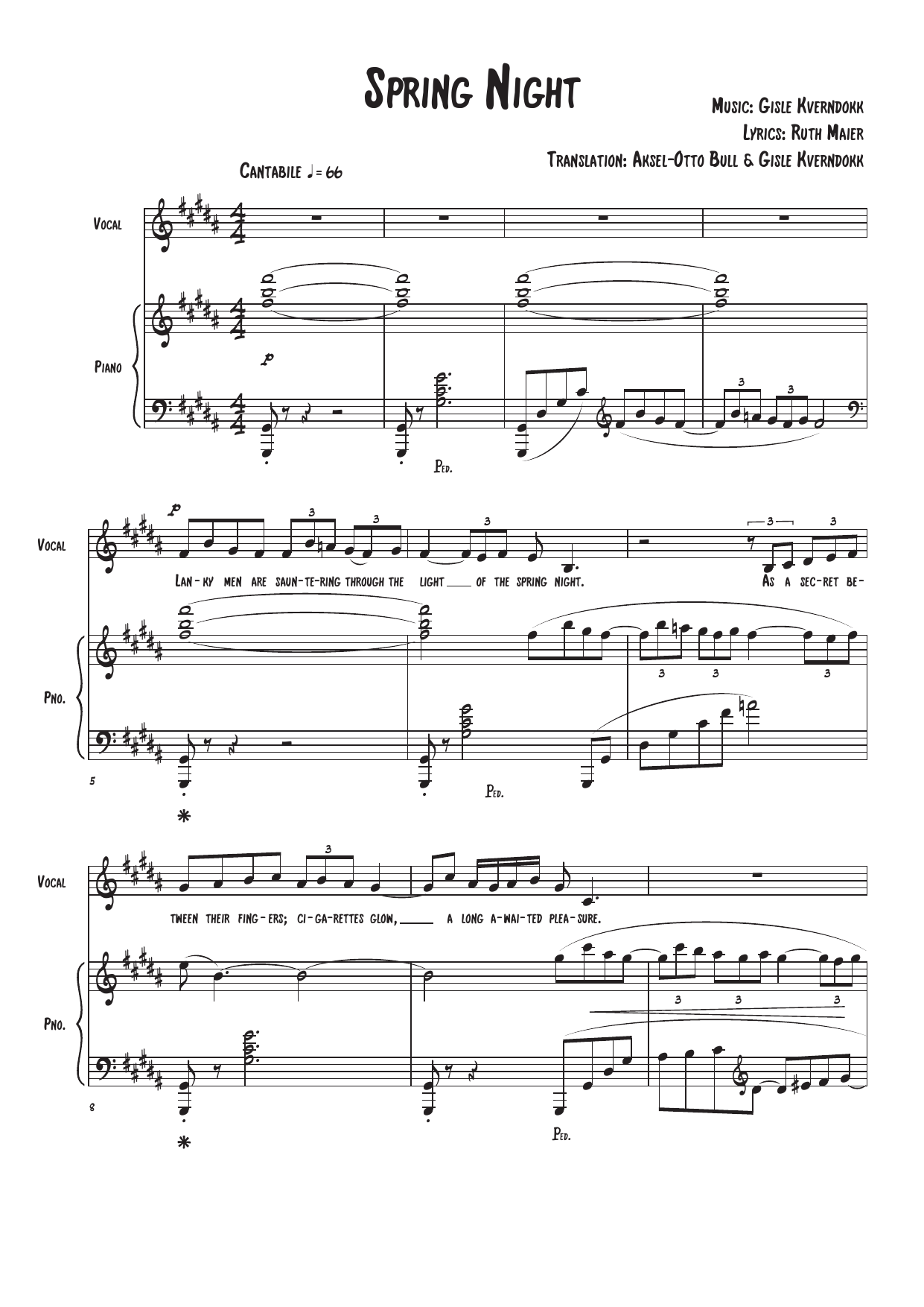 Ruth Maier in Memoriam - Songs from "Ruth Maier's diary" : for voice and piano - Bilde 5
