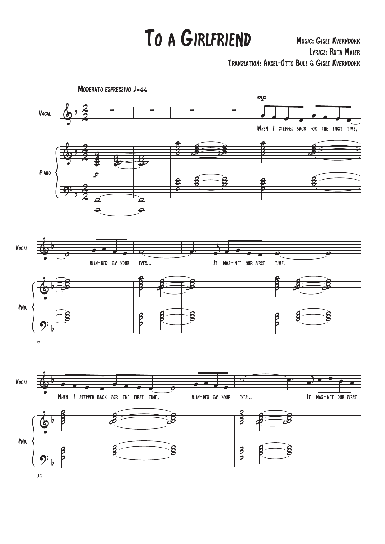 Ruth Maier in Memoriam - Songs from "Ruth Maier's diary" : for voice and piano - Bilde 9