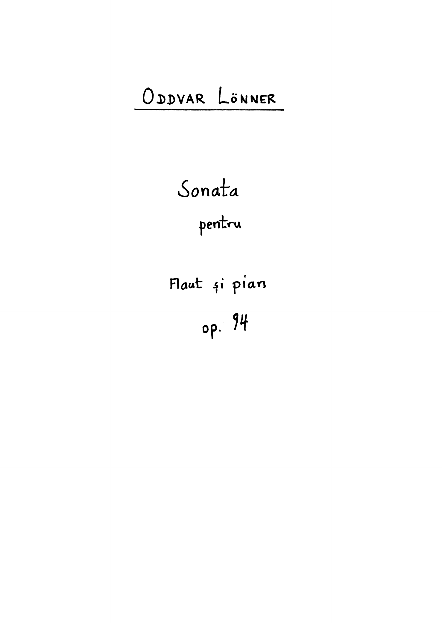 Sonata pentru flaut si pian, op. 94
