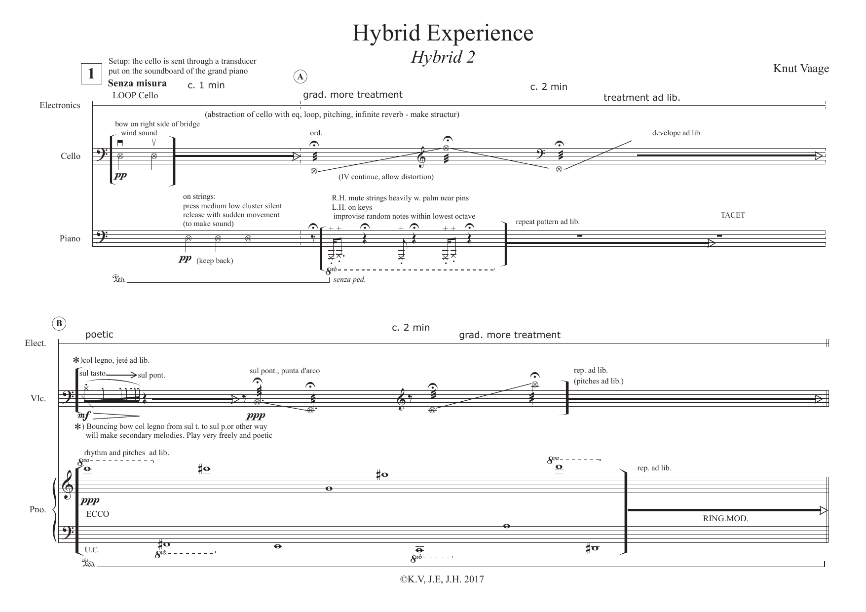 Hybrid Experience - Hybrid 2 ; for cello, piano and electronics - Bilde 3