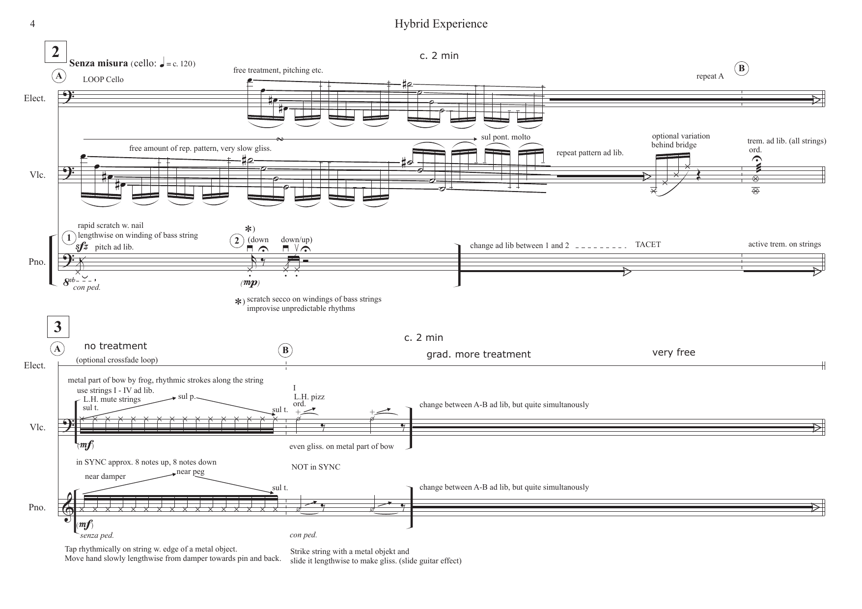 Hybrid Experience - Hybrid 2 ; for cello, piano and electronics - Bilde 4