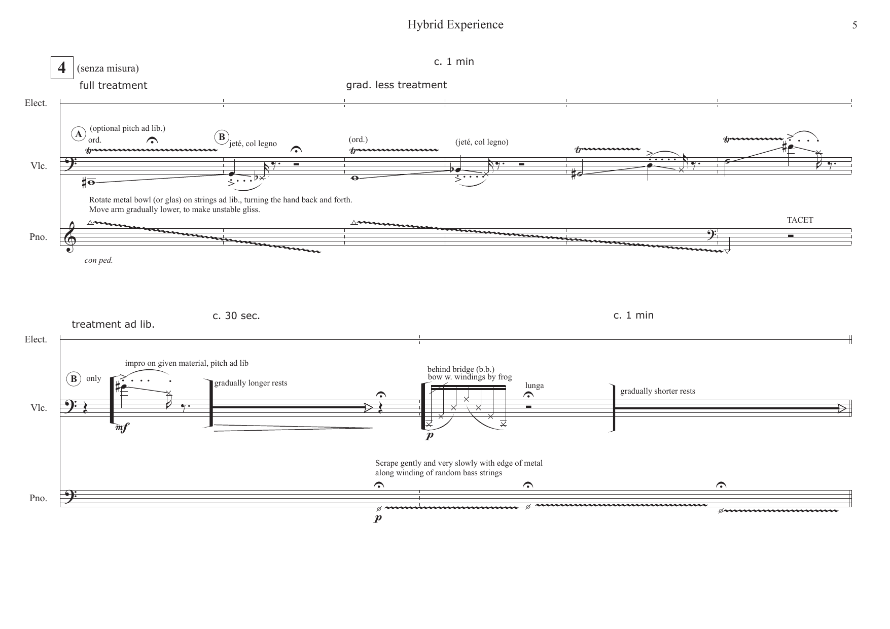 Hybrid Experience - Hybrid 2 ; for cello, piano and electronics - Bilde 5