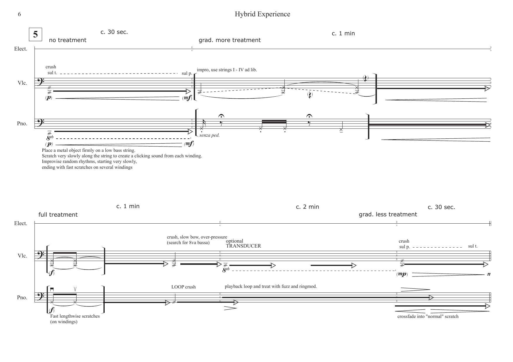 Hybrid Experience - Hybrid 2 ; for cello, piano and electronics - Bilde 6