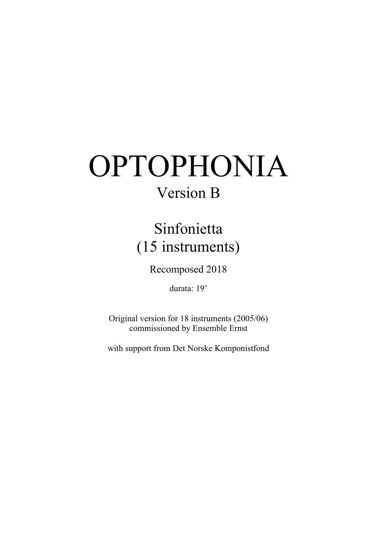 Optophonia - Version B