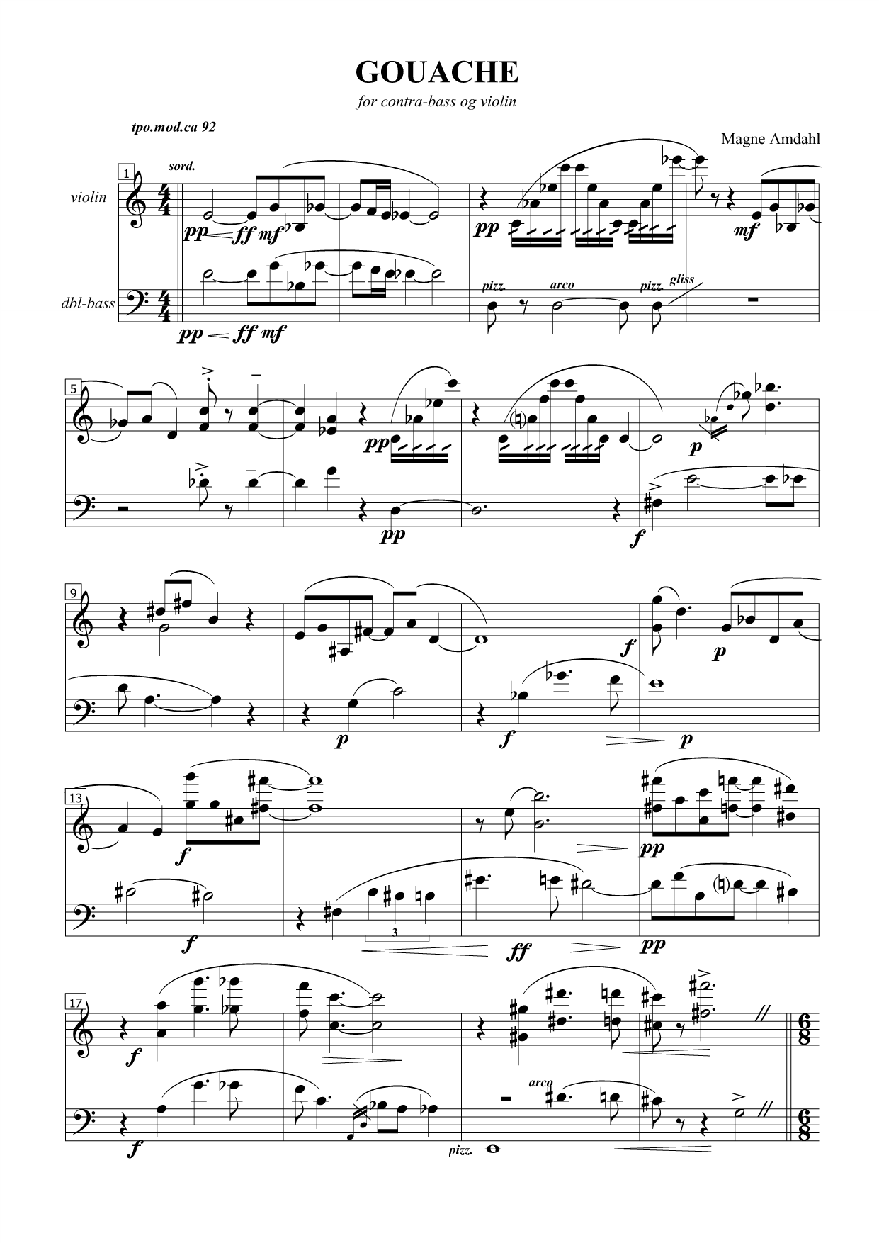 Gouache - For violin & double bass - Image 2