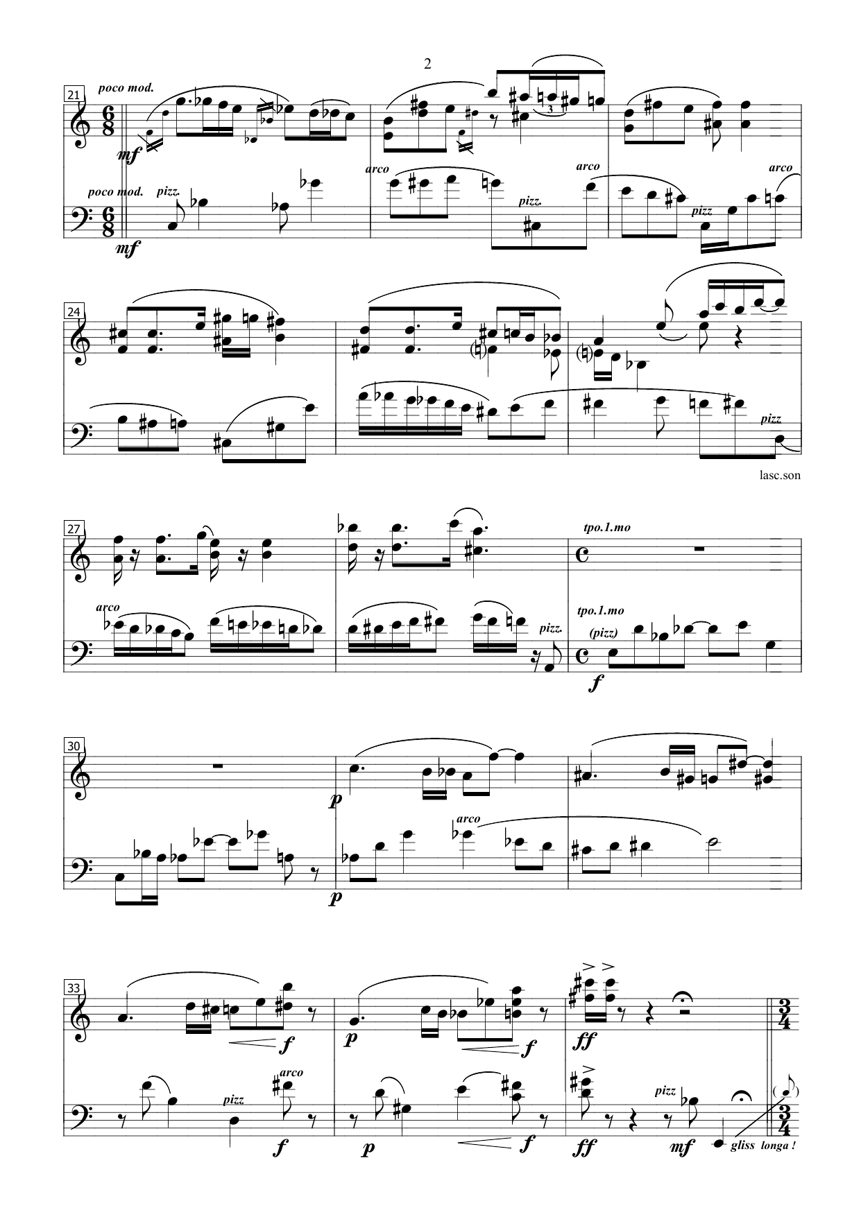 Gouache - For violin & double bass - Image 3