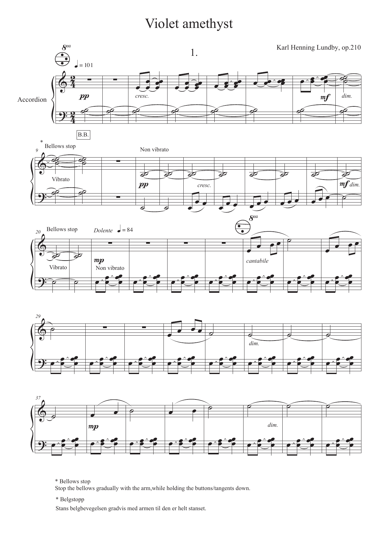 Violet Amethyst - For accordion, op. 210 - Image 2