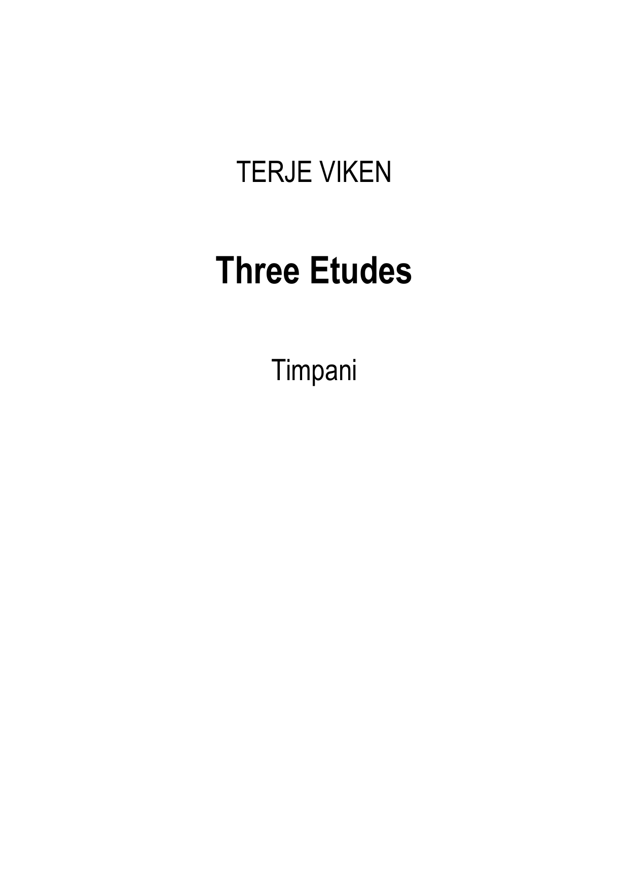 Three Etudes