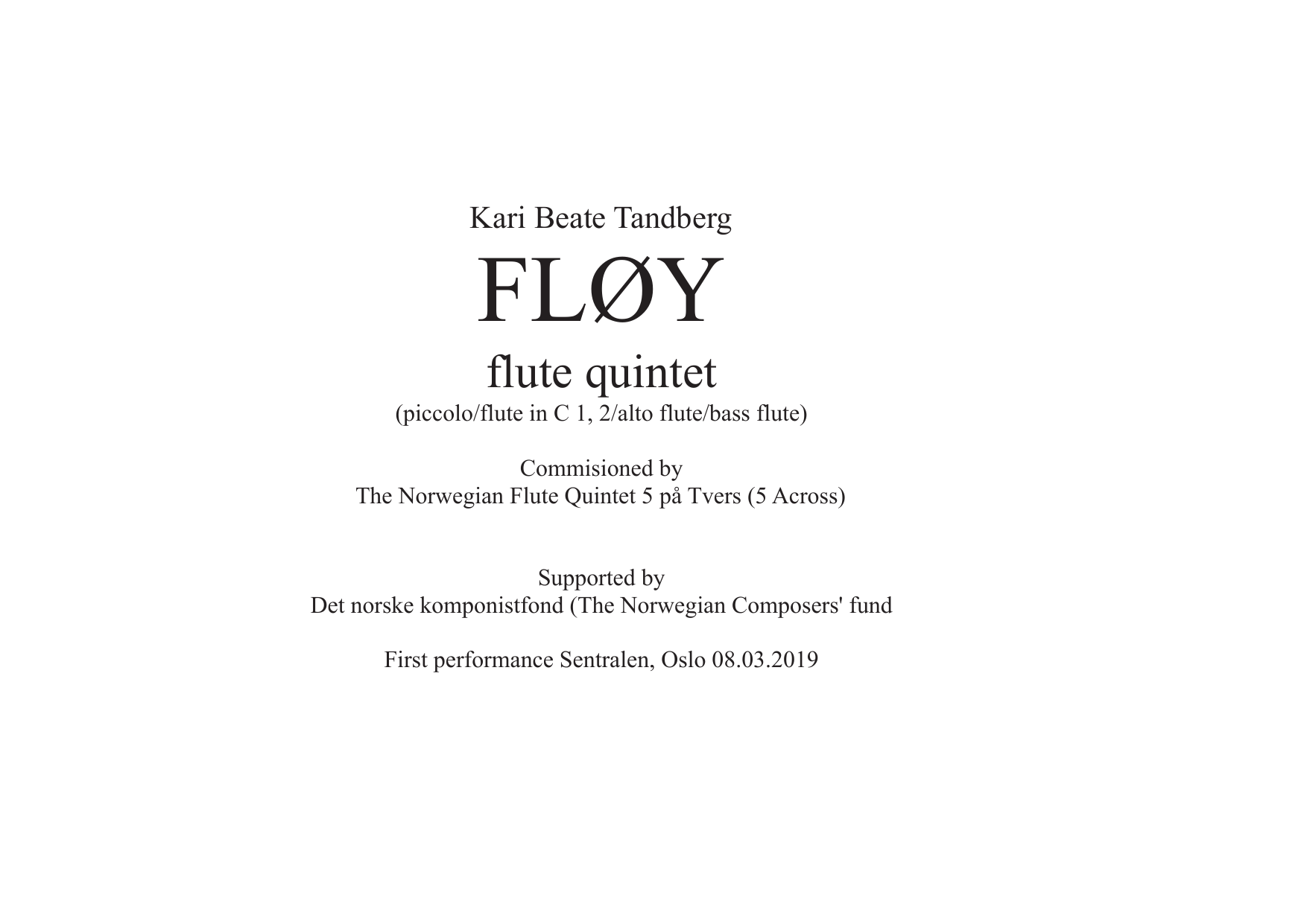 Fløy - Flute quintet