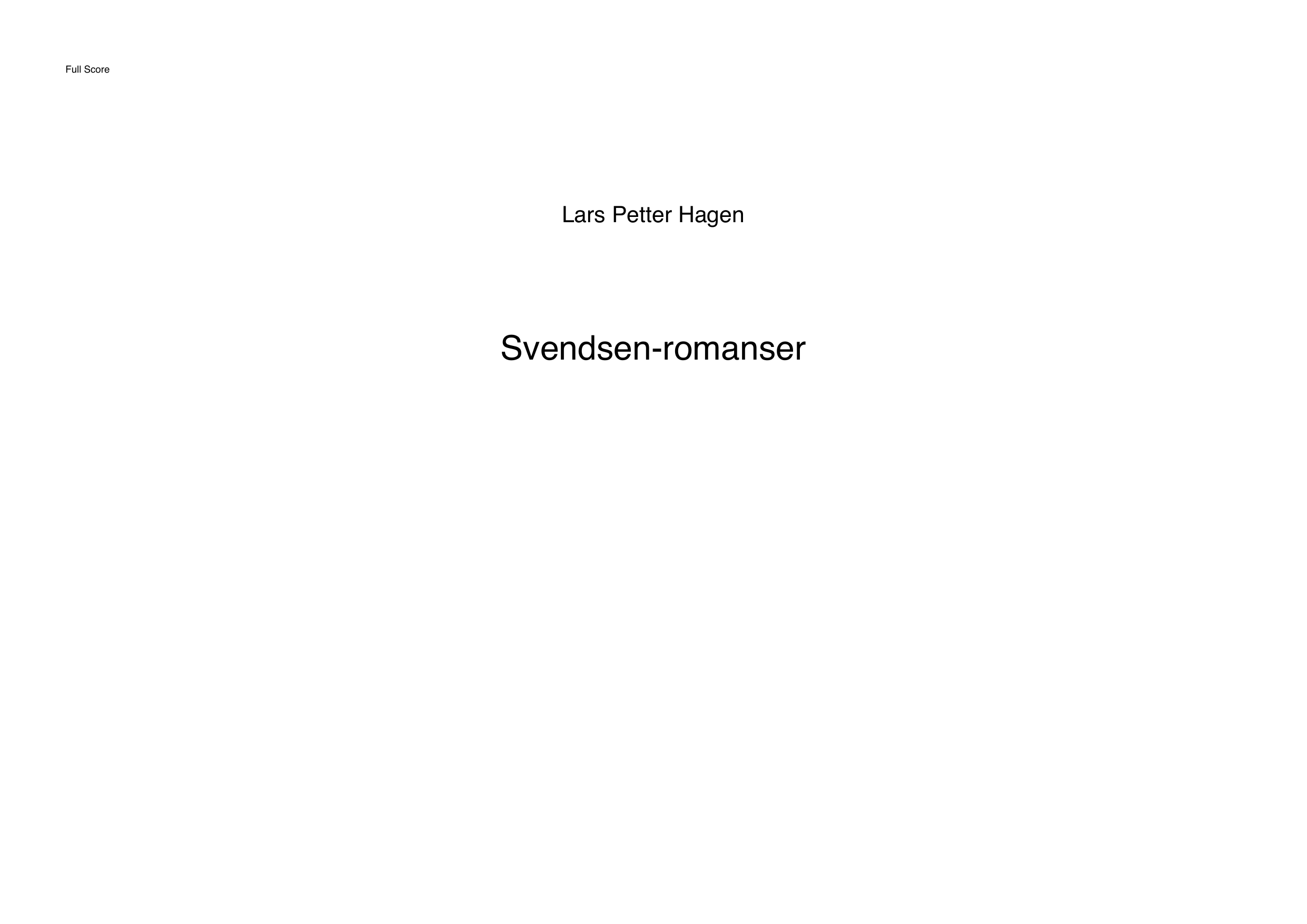 Svendsen-romanser
