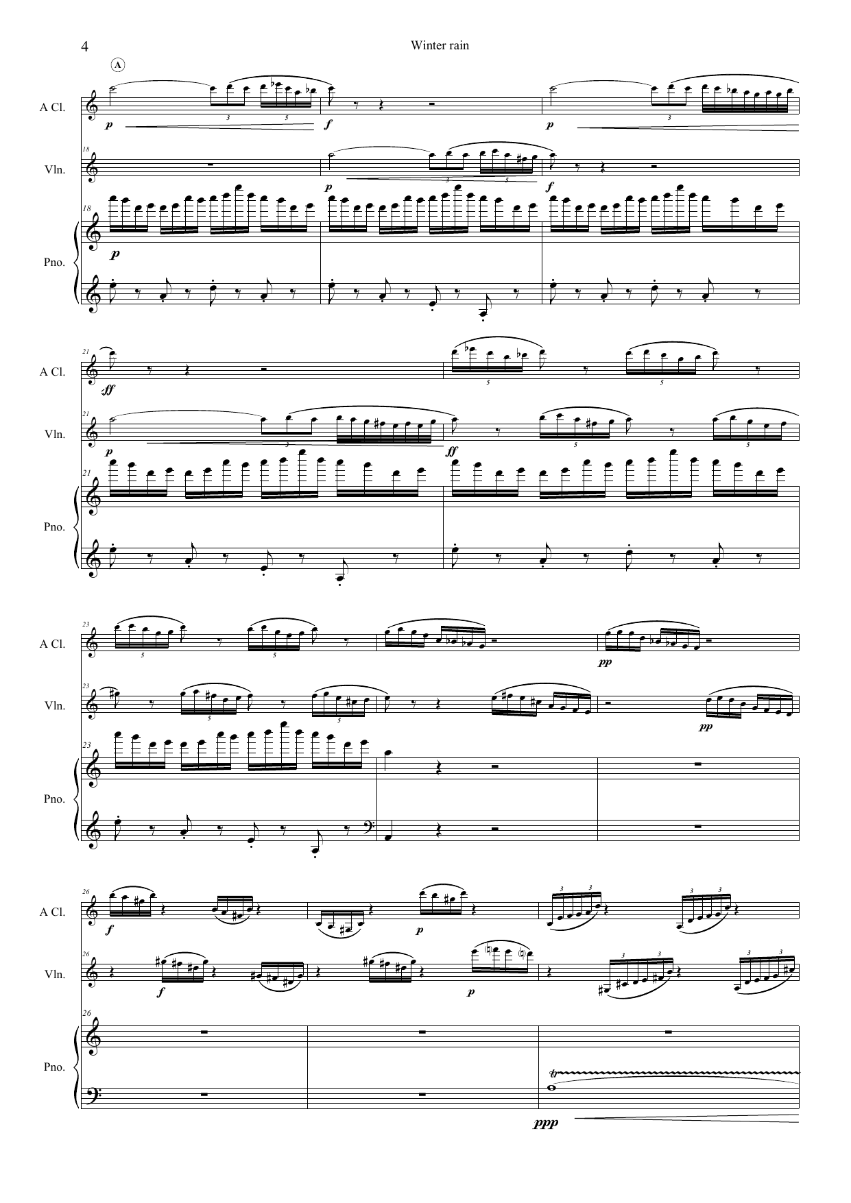Winter Rain - For clarinet, violin & piano, Op. 149 - Image 8