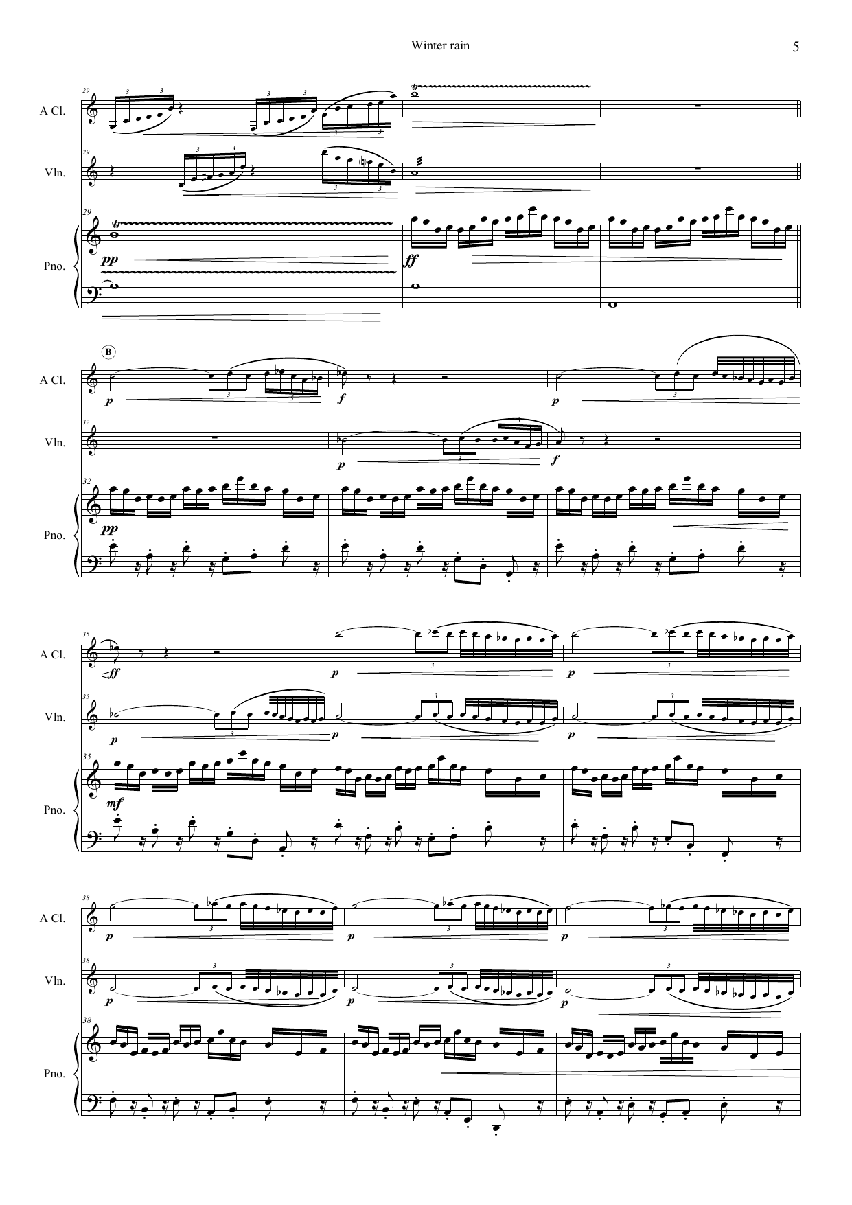 Winter Rain - For clarinet, violin & piano, Op. 149 - Image 9